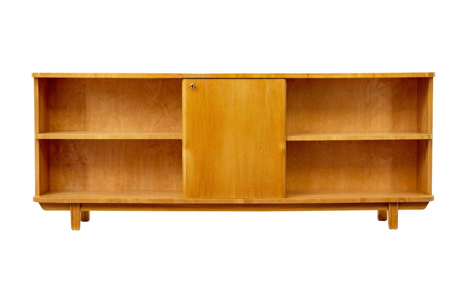Swedish Mid Century Elm Low Open Bookcase (1 of 9) Swedish Mid Century Elm Low Open Bookcase (1 of 9)