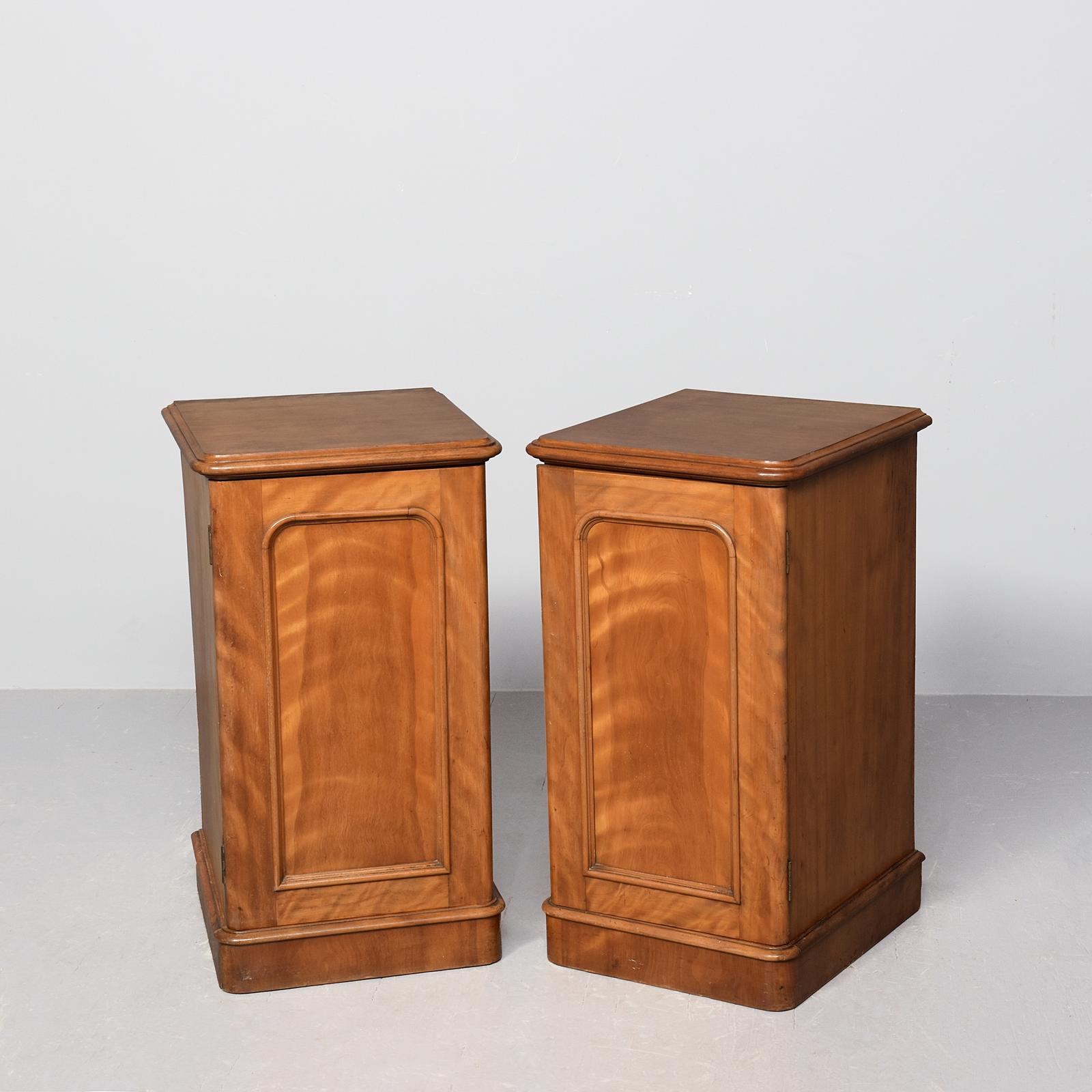 Pair of Victorian Satin Birch Bedside Pedestal Cabinets (1 of 9) Pair of Victorian Satin Birch Bedside Pedestal Cabinets (1 of 9)