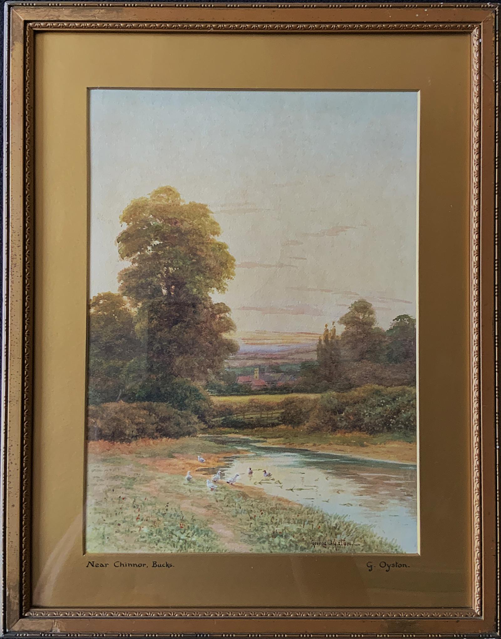 Landscape Watercolour Painting Near Chinnor, Bucks by George Oyston (1861-1937) (1 of 11) Landscape Watercolour Painting Near Chinnor, Bucks by George Oyston (1861-1937) (1 of 11)