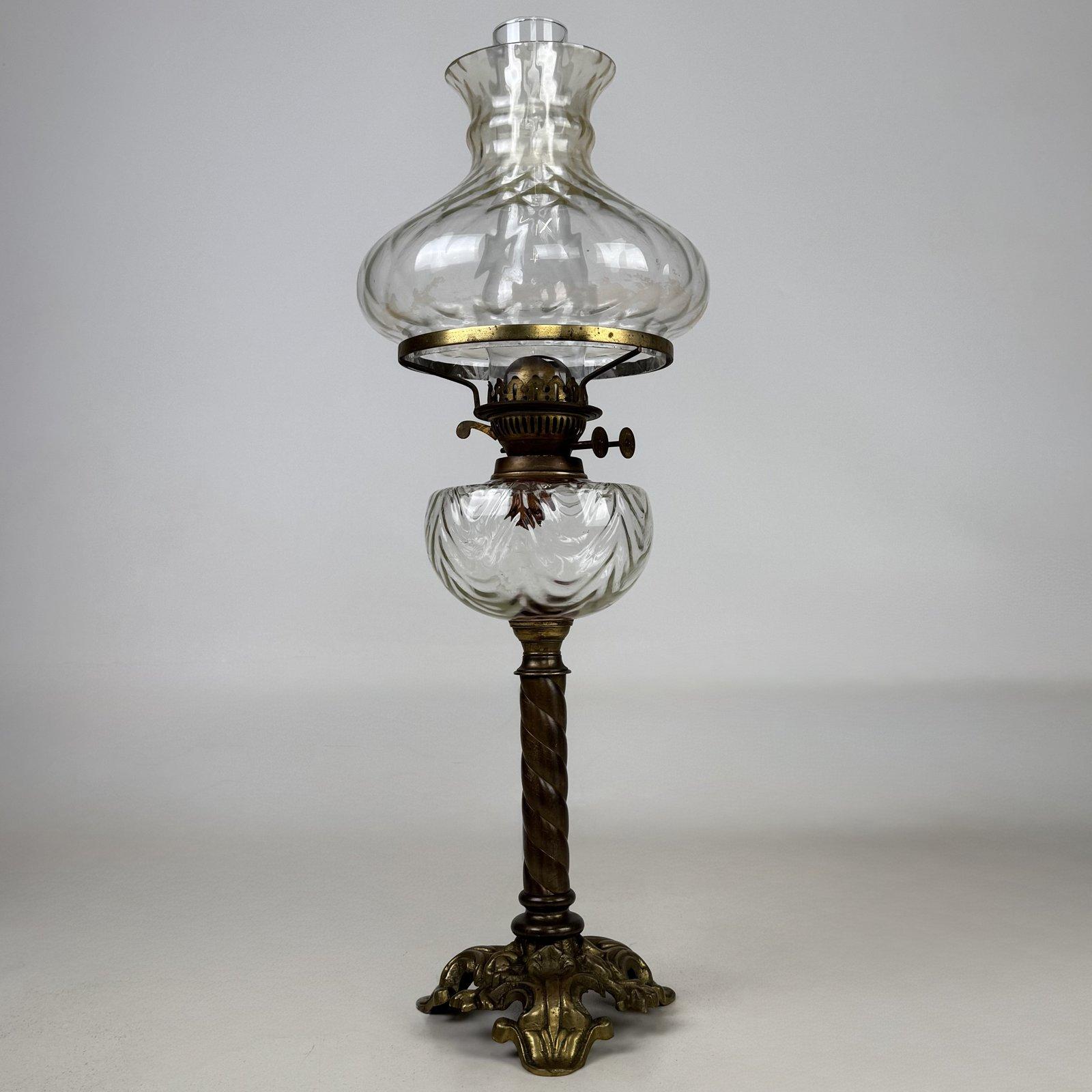 Antique 19th Century Brass Oil Lamp | Duplex Burner | AF-6782 (1 of 9) Antique 19th Century Brass Oil Lamp | Duplex Burner | AF-6782 (1 of 9)