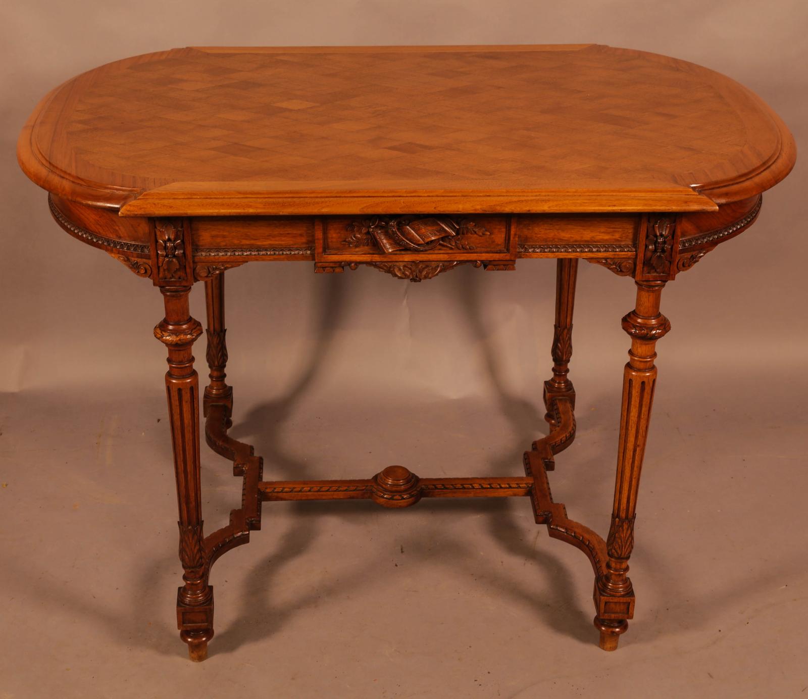 Window Table in Walnut Parquetry (1 of 7)
