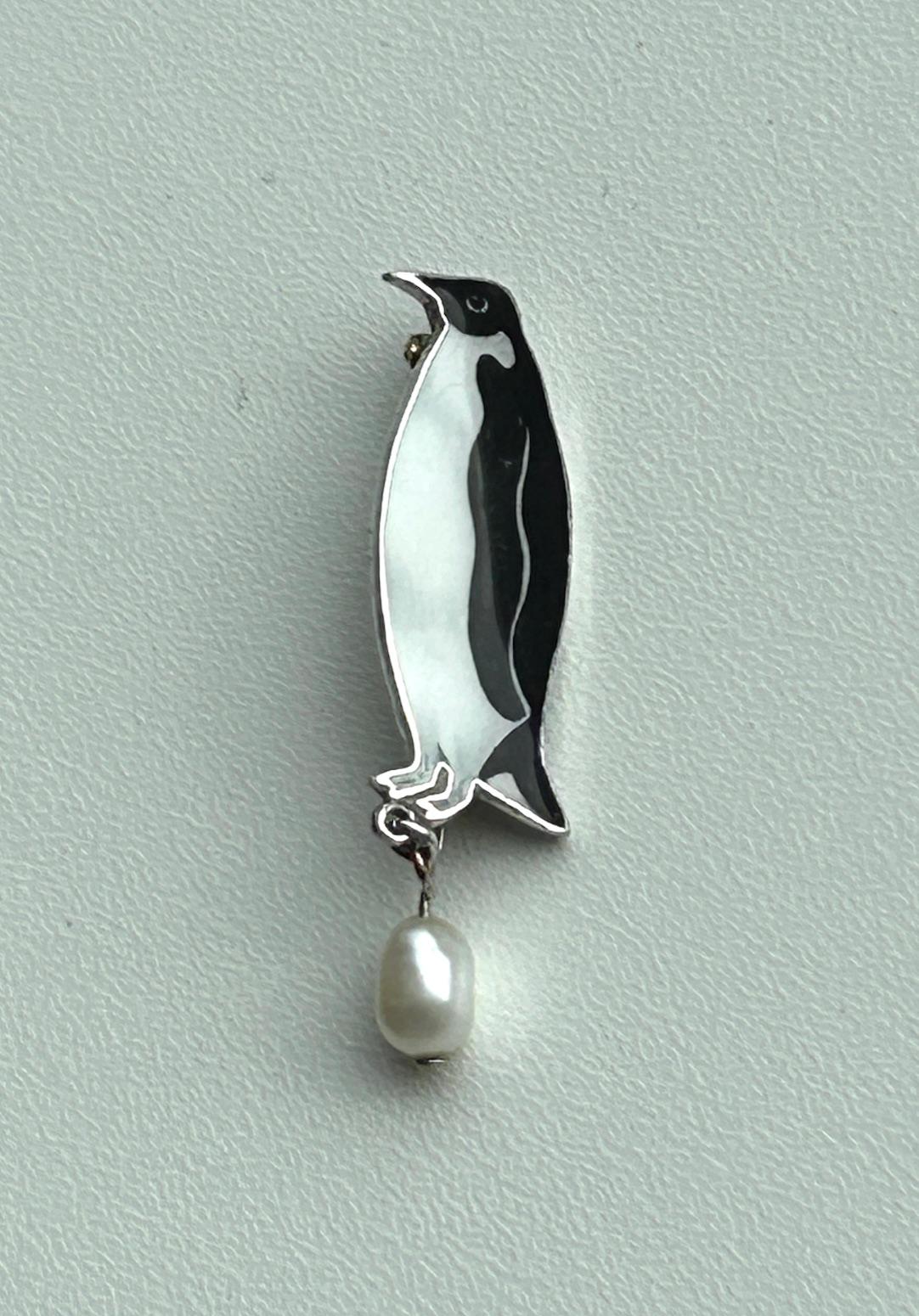 James Fenton Silver & Enamel Penguin Brooch (1 of 6) James Fenton Silver & Enamel Penguin Brooch (1 of 6)