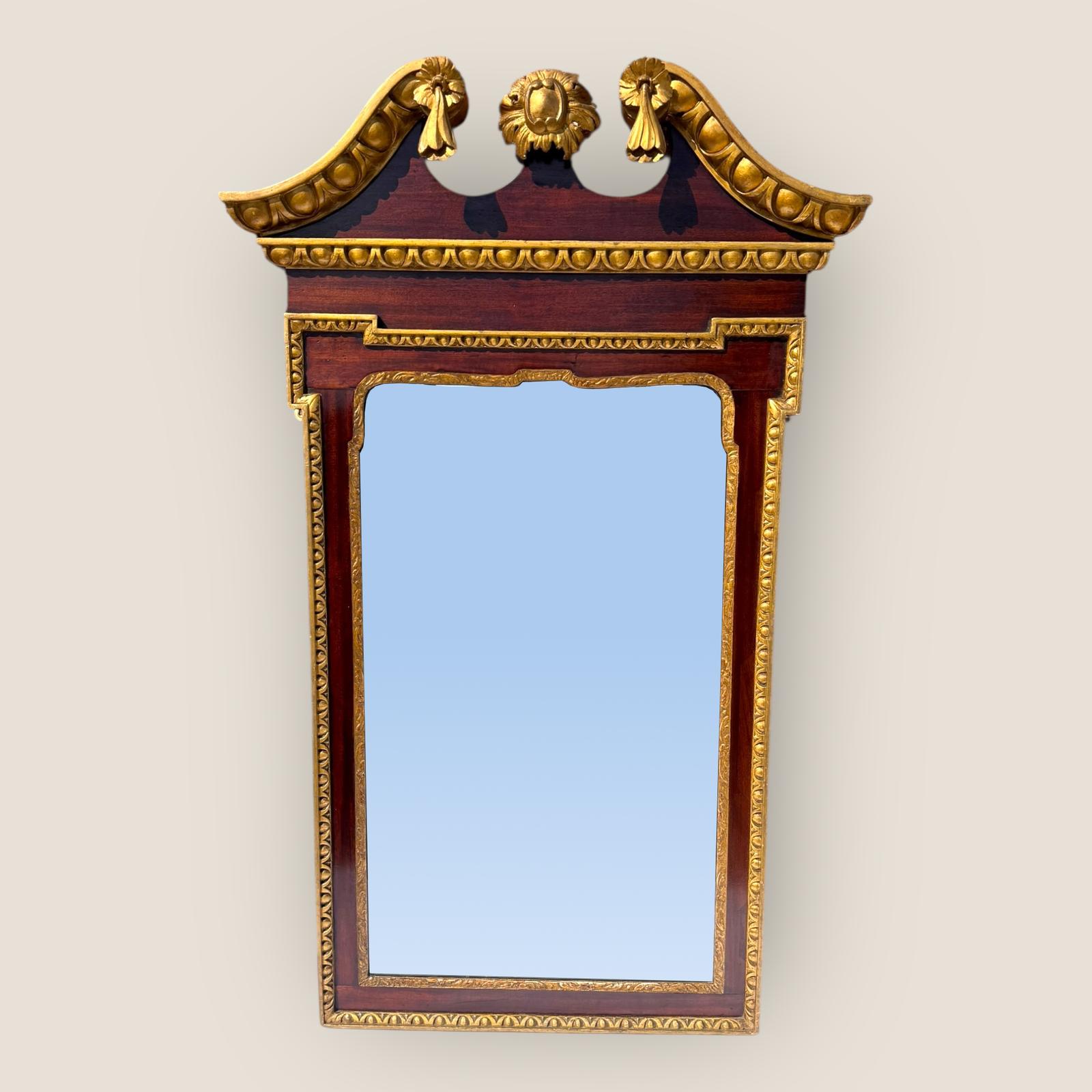 Antique English 19th Century George II Style Gilt & Mahogany Carved Wall Mirror (1 of 11) Antique English 19th Century George II Style Gilt & Mahogany Carved Wall Mirror (1 of 11)