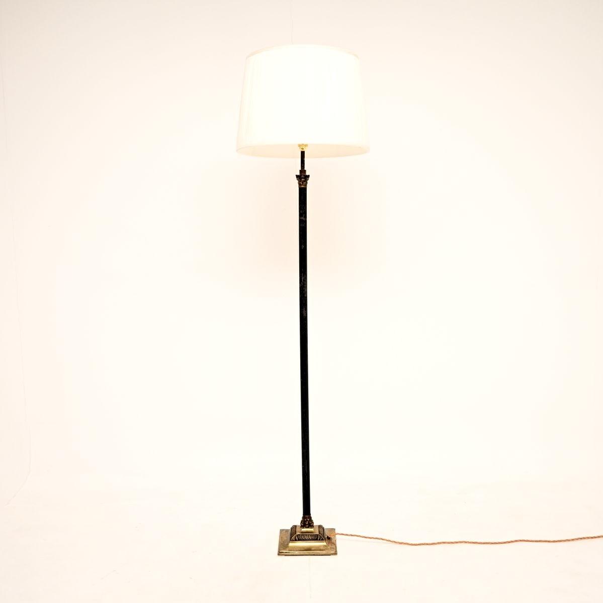 Neoclassical Style Brass & Enamelled Tole Floor Lamp (1 of 8) Neoclassical Style Brass & Enamelled Tole Floor Lamp (1 of 8)