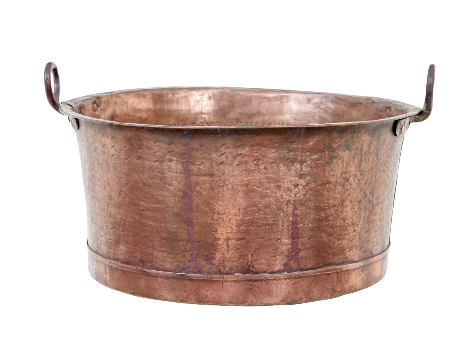 Victorian 19th Century Large Copper Cooking Pot (1 of 6)
