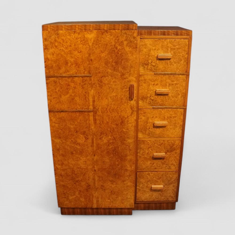 Art Deco Walnut Gentleman’s Wardrobe (1 of 7)