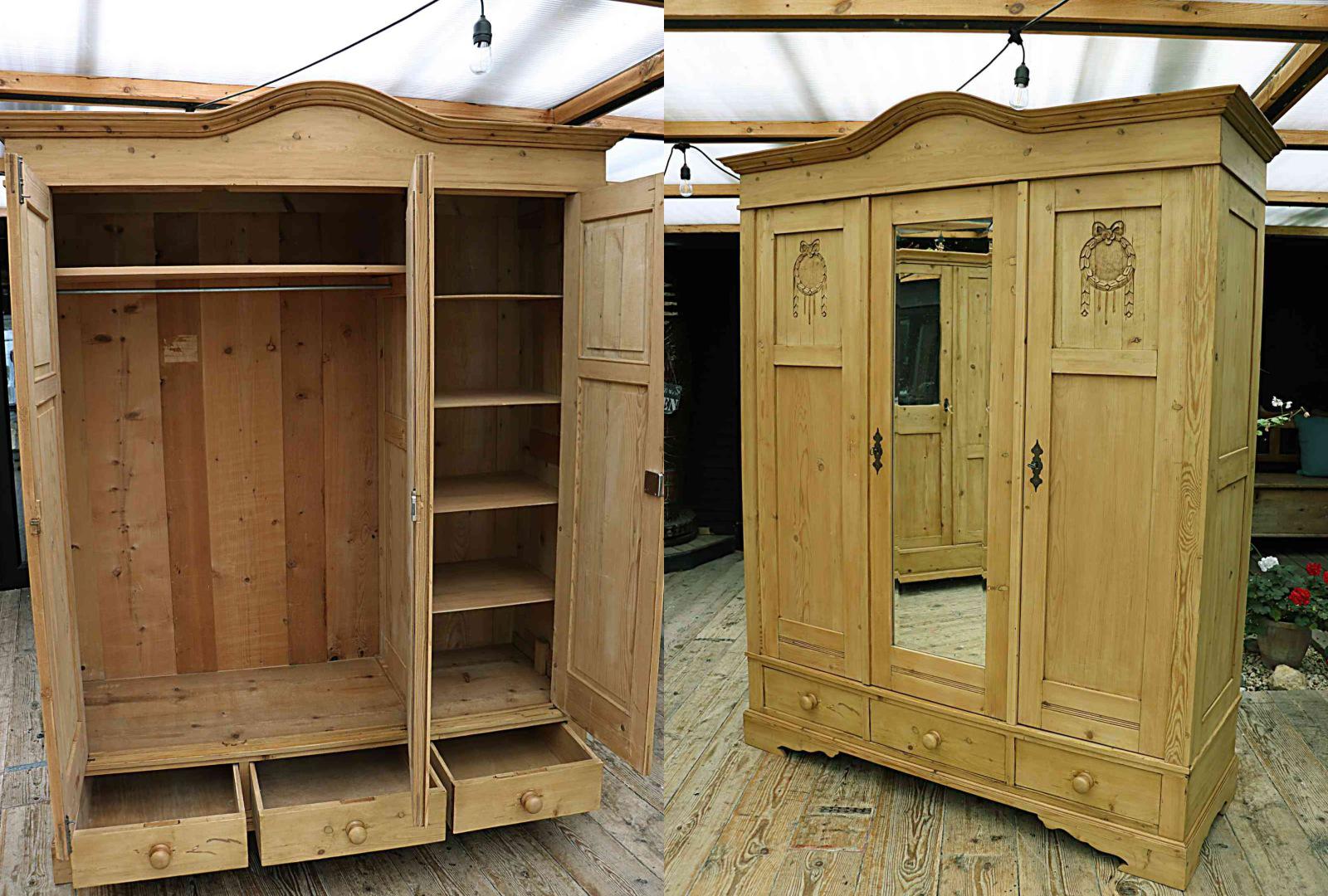 A Gorgeous Big Old Triple 'Knock Down' Wardrobe (1 of 21) A Gorgeous Big Old Triple 'Knock Down' Wardrobe (1 of 21)