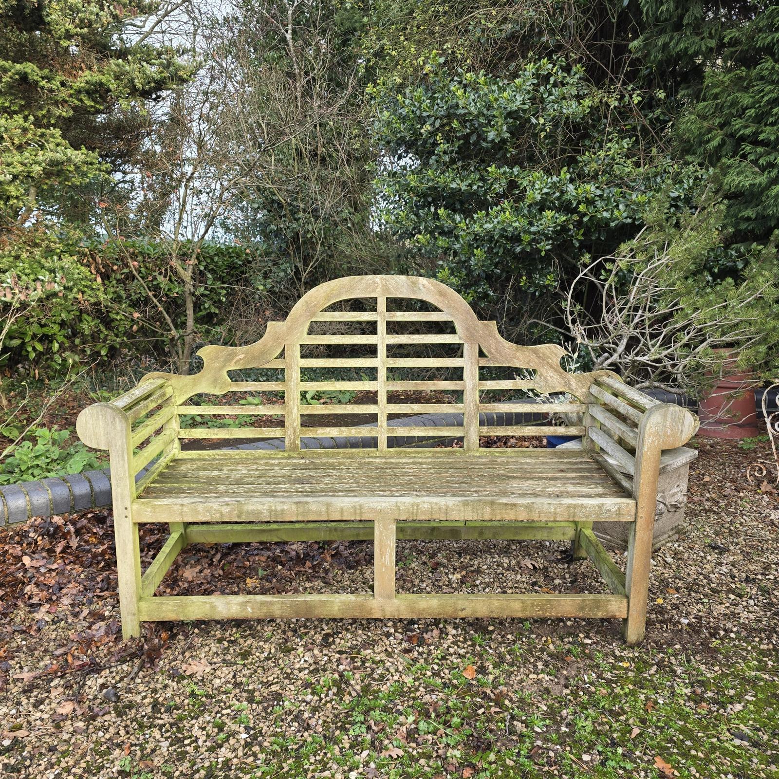 Silvered Teak Garden Bench (1 of 6)
