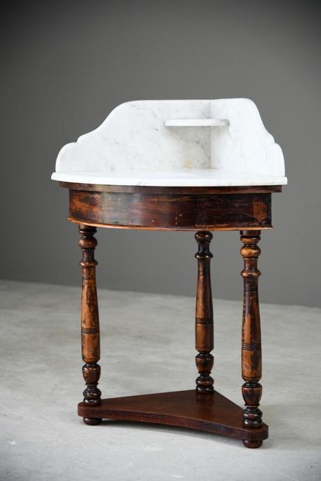 Antique Marble Corner Washstand (1 of 13) Antique Marble Corner Washstand (1 of 13)