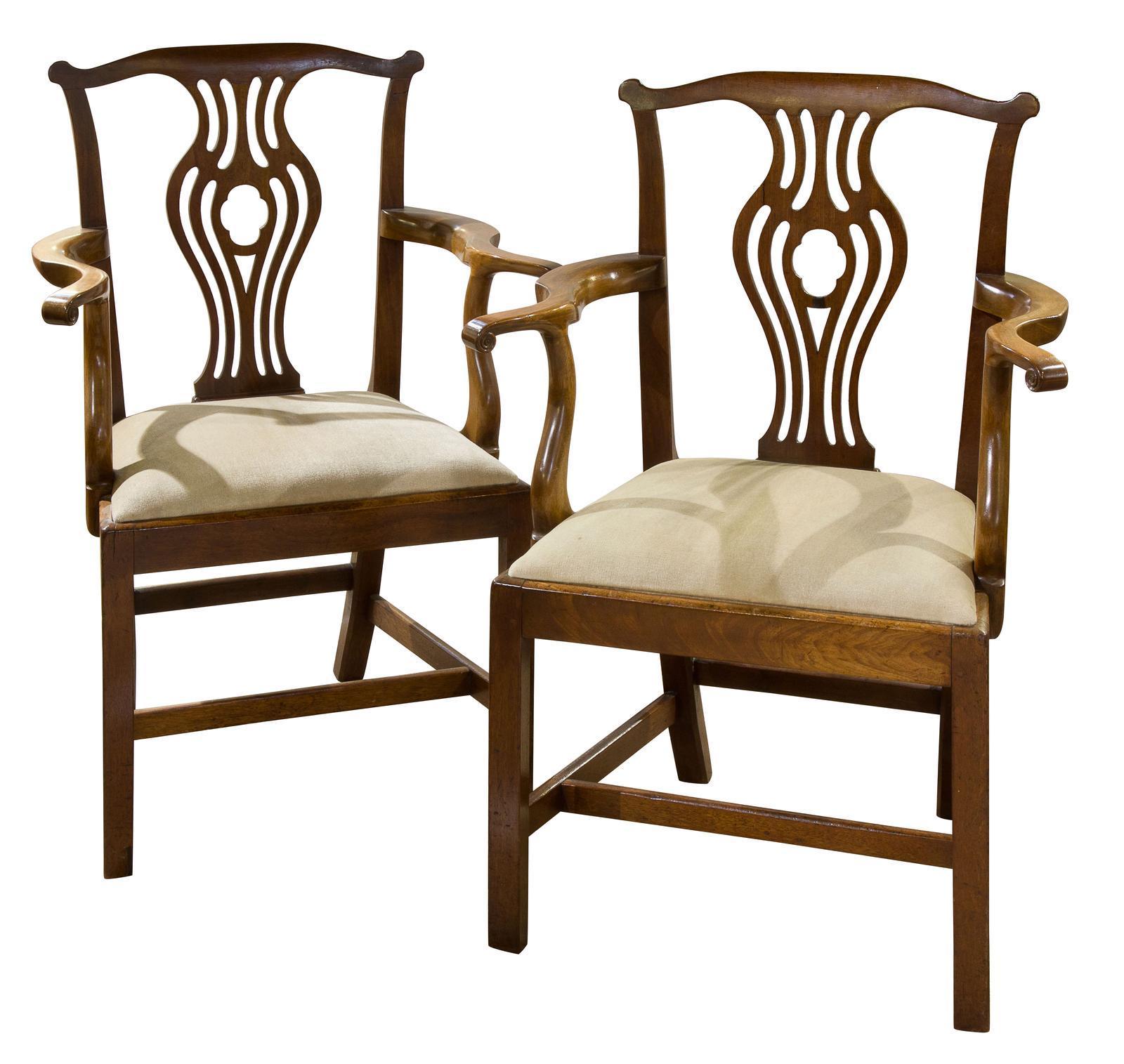 Pair of George III Mahogany Carver Chairs (1 of 7) Pair of George III Mahogany Carver Chairs (1 of 7)