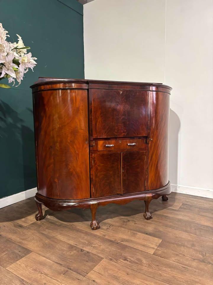 Vintage Mahogany Bureau with Side Cupboards (1 of 16)