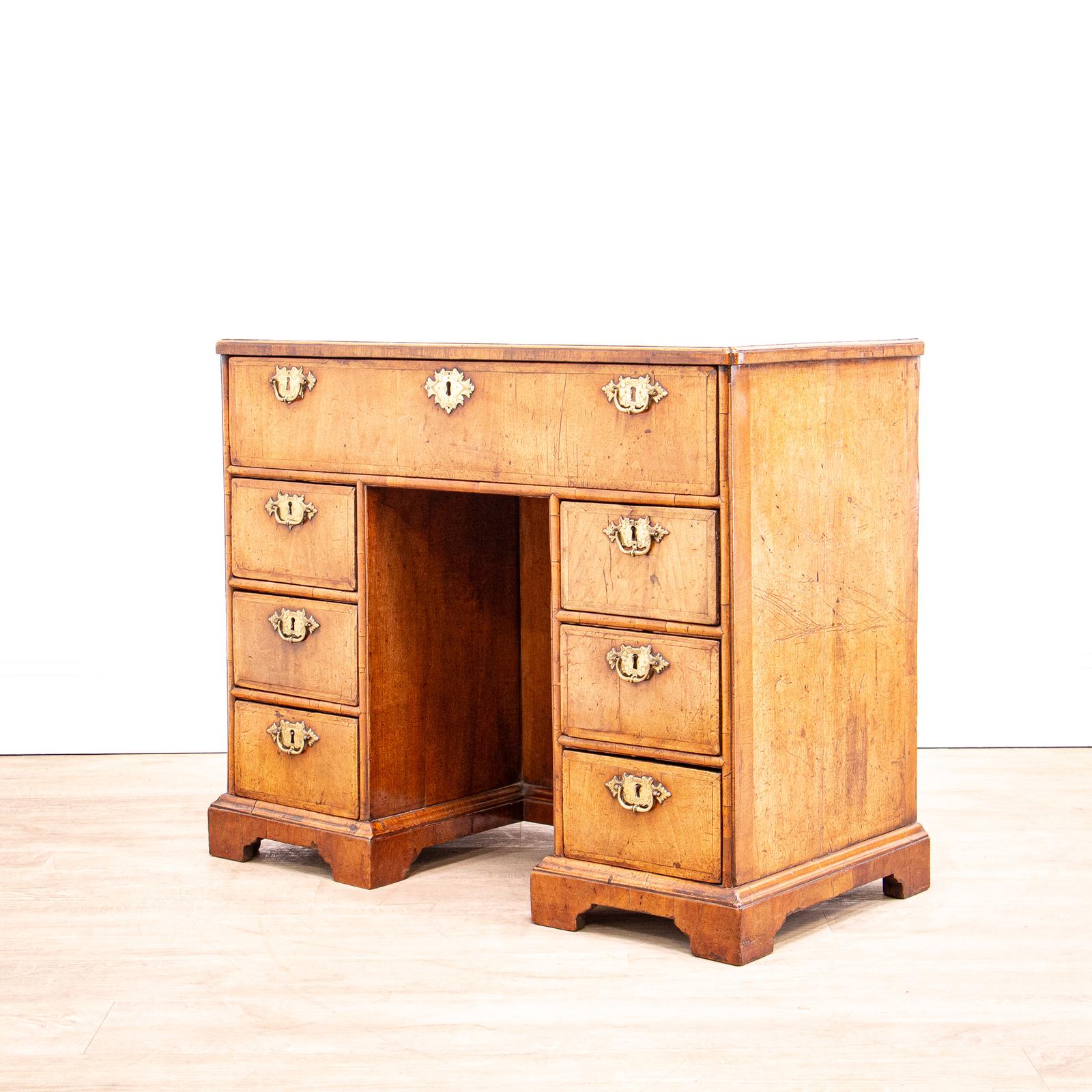 Early 18th Century Queen Anne Period Walnut Kneehole Desk (1 of 12) Early 18th Century Queen Anne Period Walnut Kneehole Desk (1 of 12)