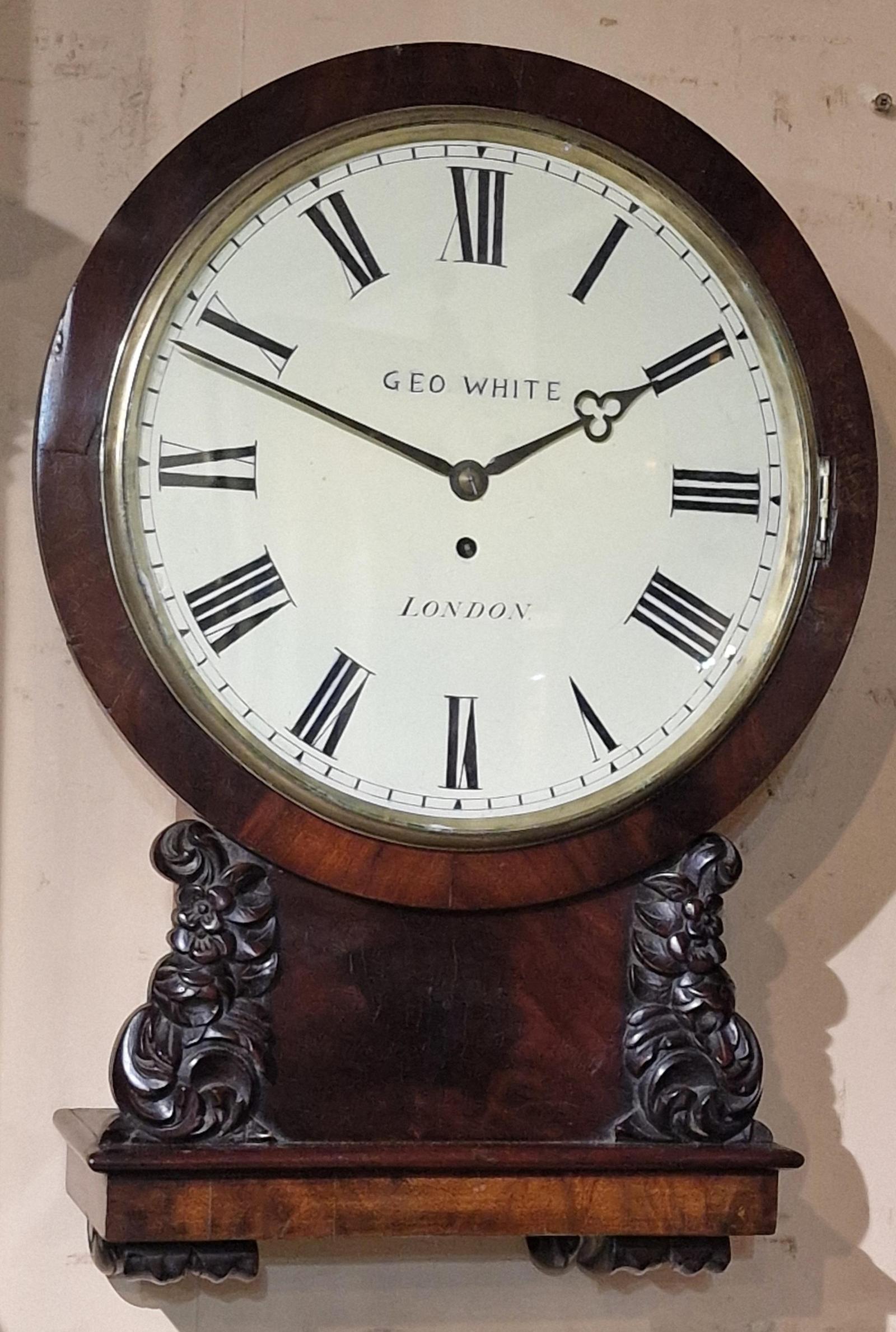 George White of London Fusee Wall Clock (1 of 7)