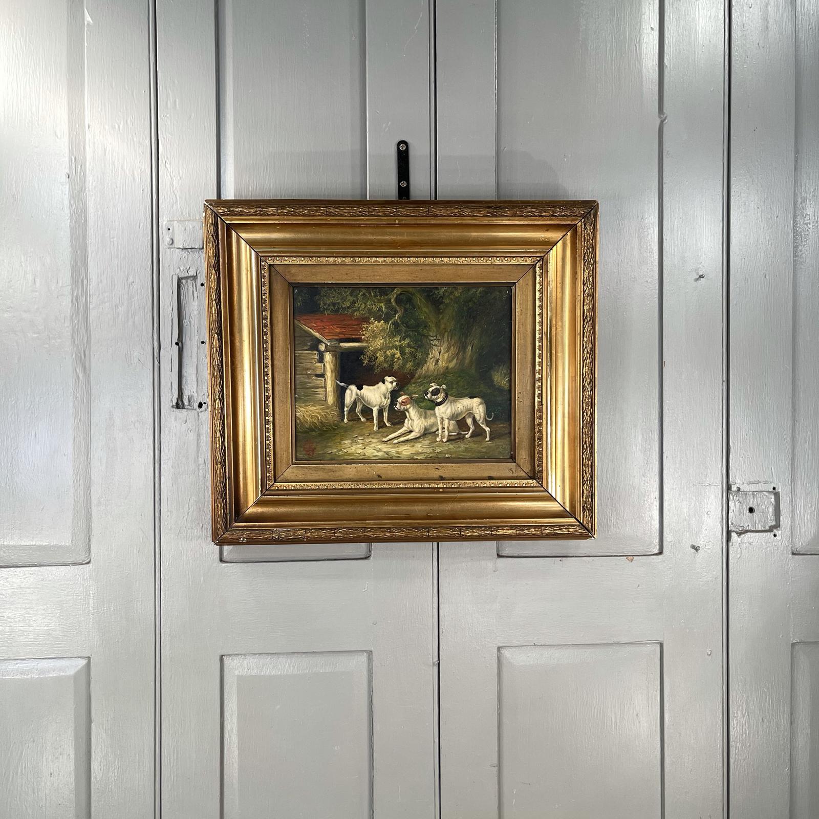 Antique Victorian Oil Painting Study Of Boxer Dogs Signed LP dated 1877 (1 of 10) Antique Victorian Oil Painting Study Of Boxer Dogs Signed LP dated 1877 (1 of 10)