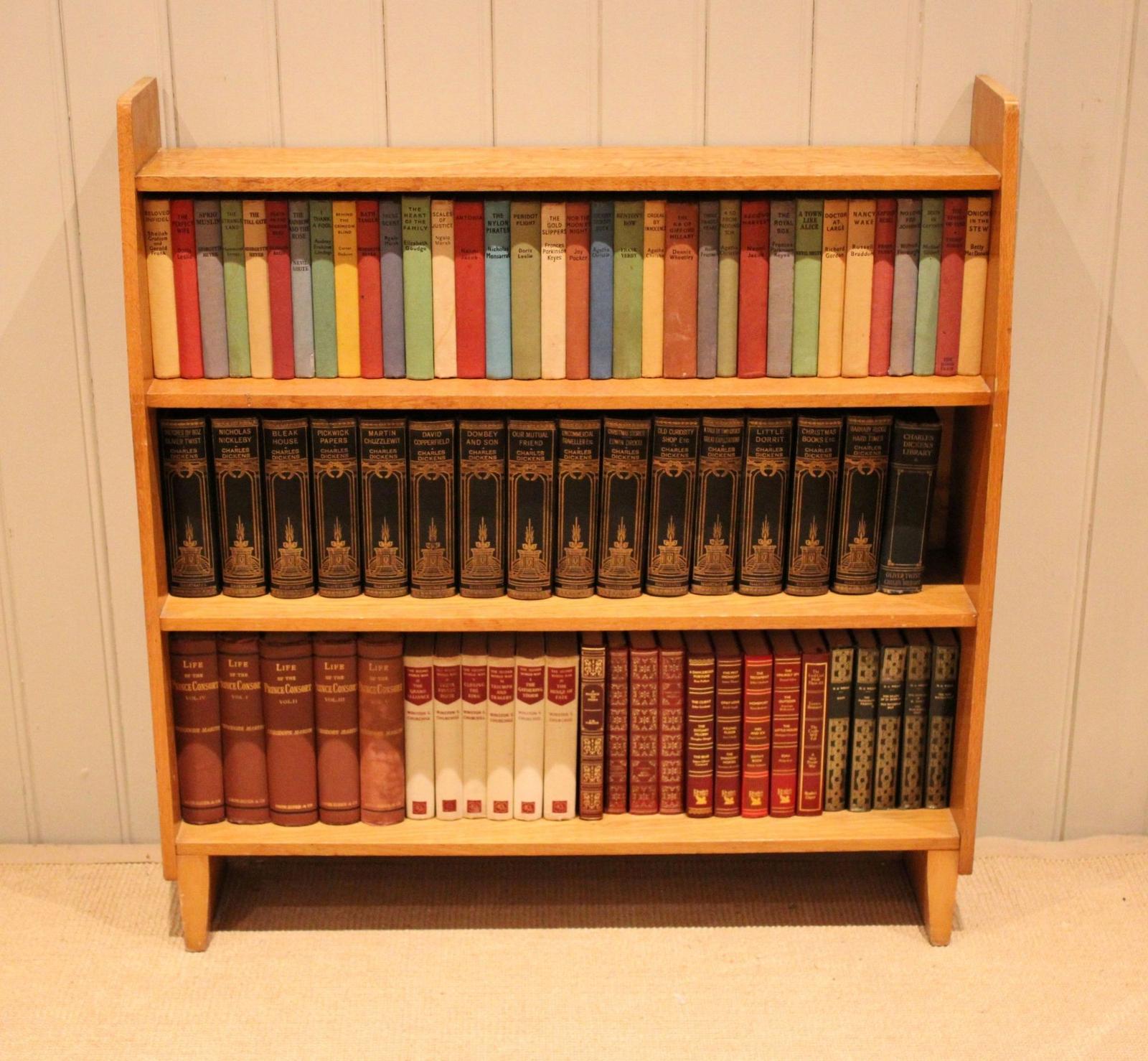 Solid Light Oak Open Bookcase (1 of 14)
