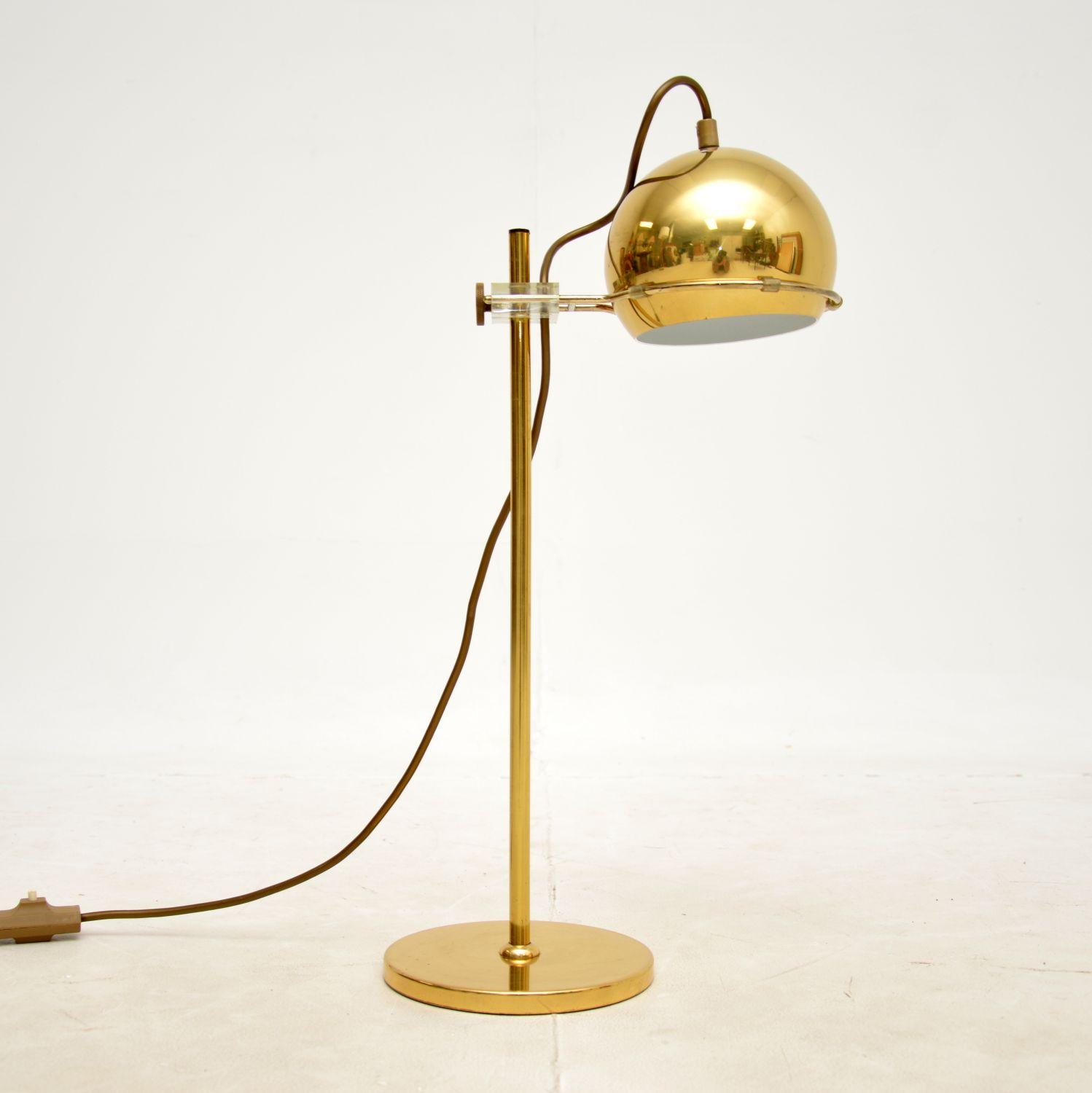 1970s Vintage French Brass Desk Lamp (1 of 8)