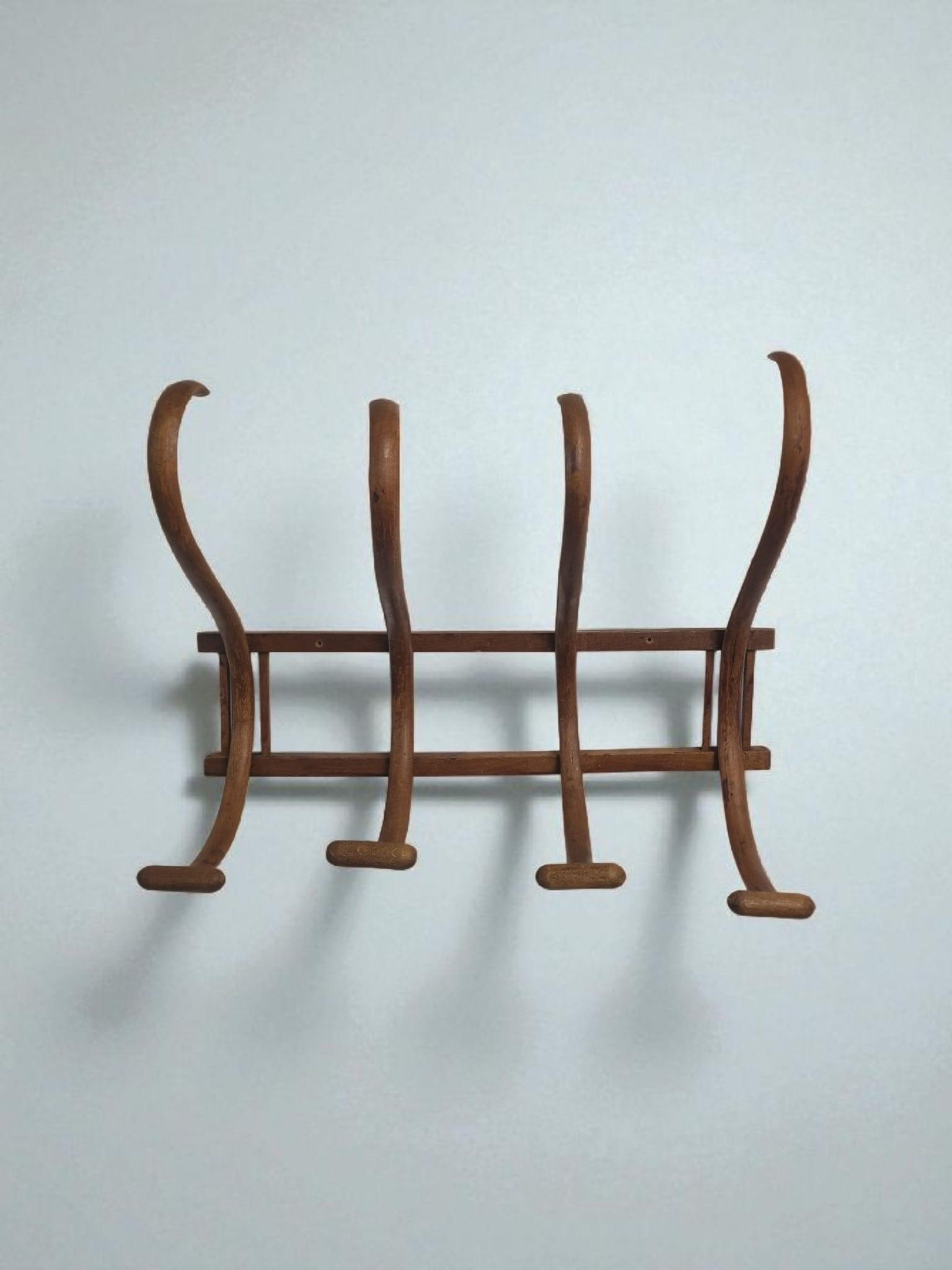 Vintage Bentwood Wall Coat Rack / Hall Hanger c.1940 (1 of 8)