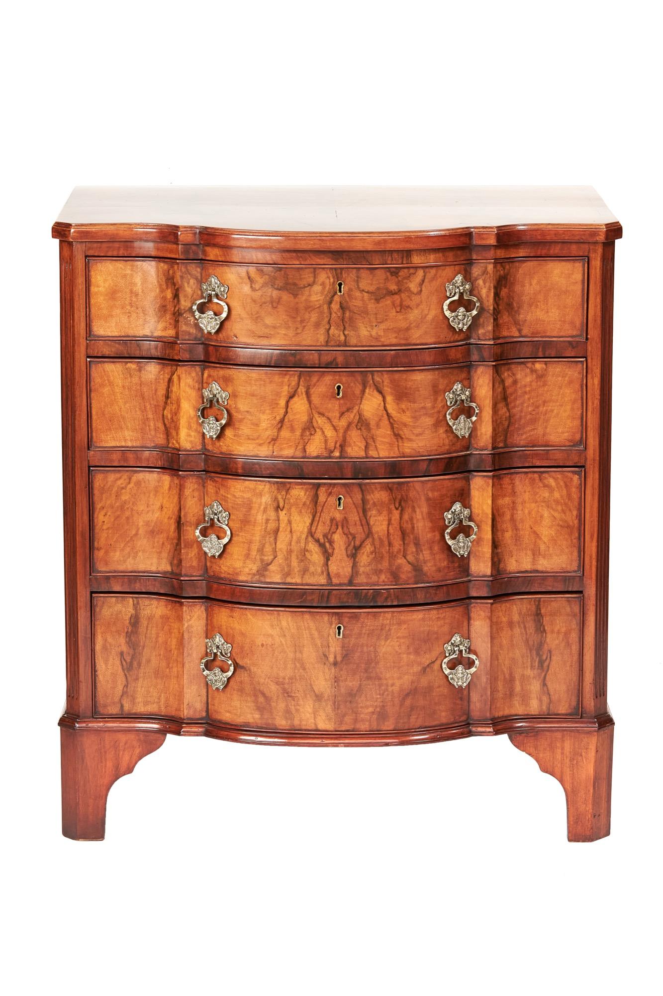Walnut Serpentine Dutch 17th Century Revival Chest (1 of 8)