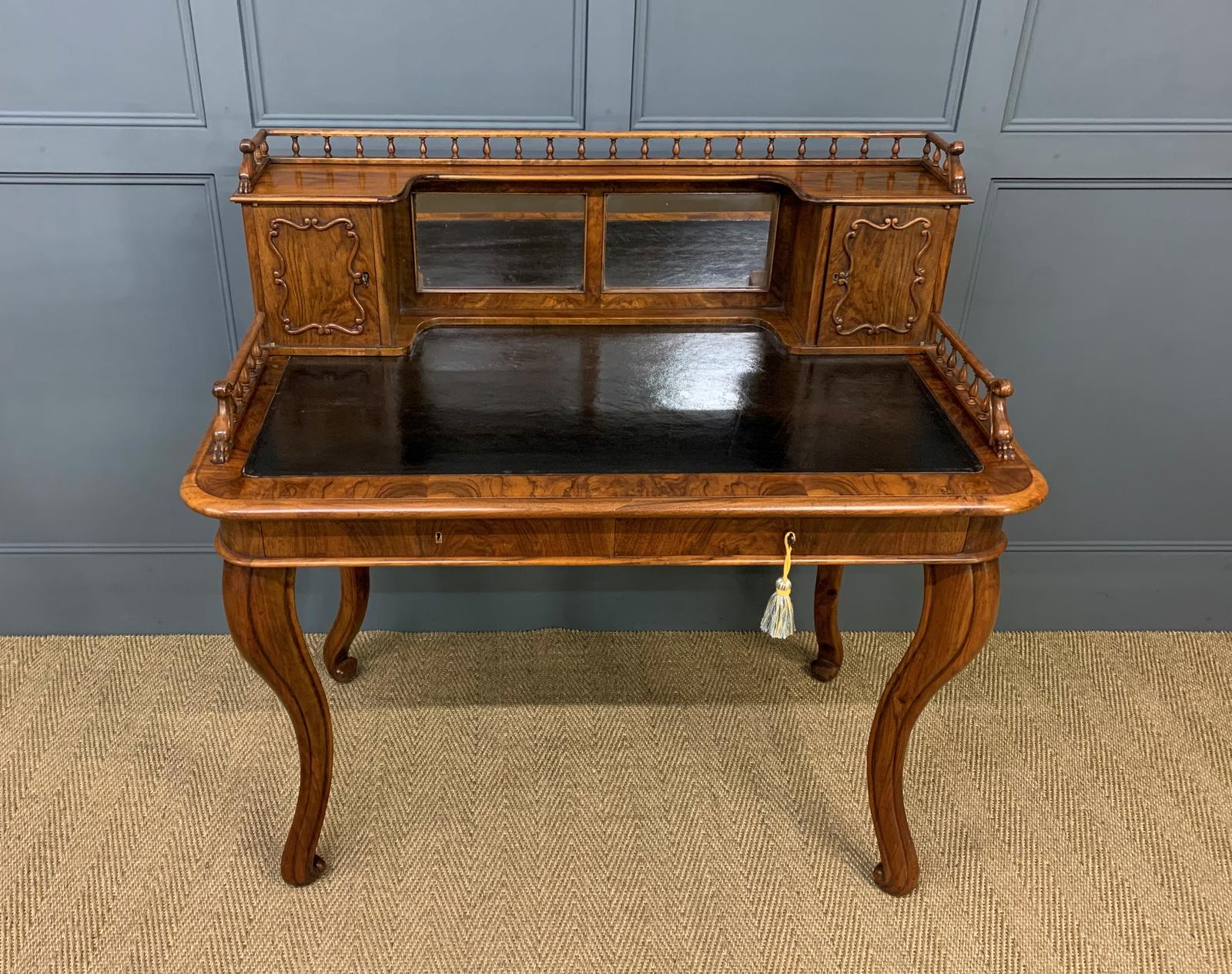 19th Century Burr Walnut Bonheur Du Jour (1 of 21)