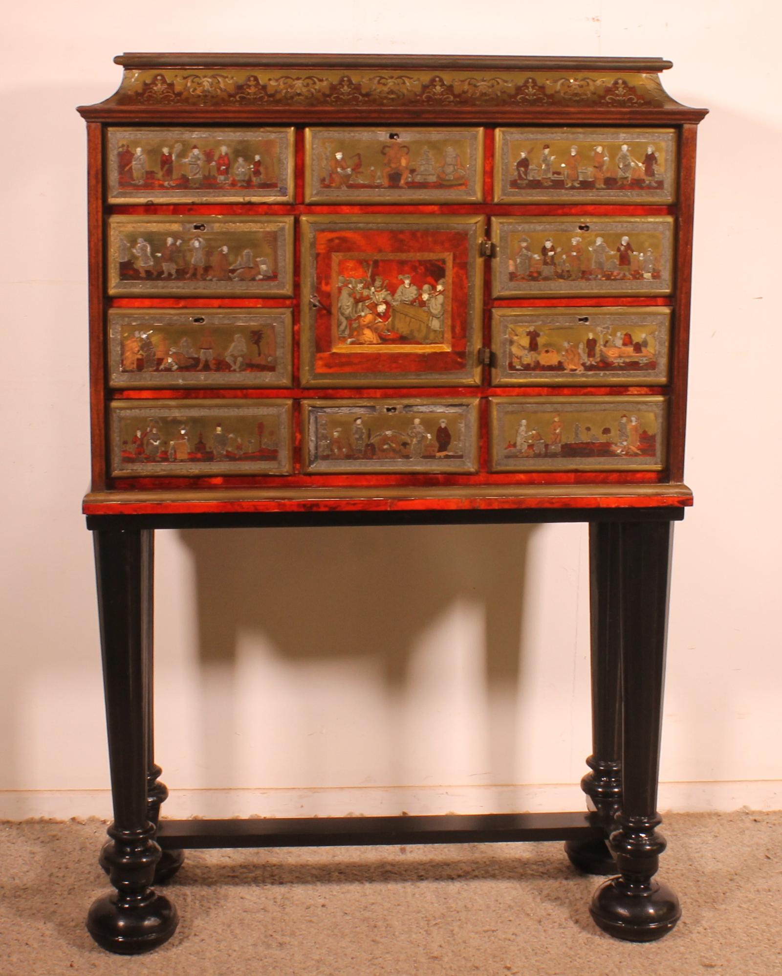 Antwerp Cabinet From The Baroque Period - 18th Century in Boule Marquetry (1 of 20) Antwerp Cabinet From The Baroque Period - 18th Century in Boule Marquetry (1 of 20)