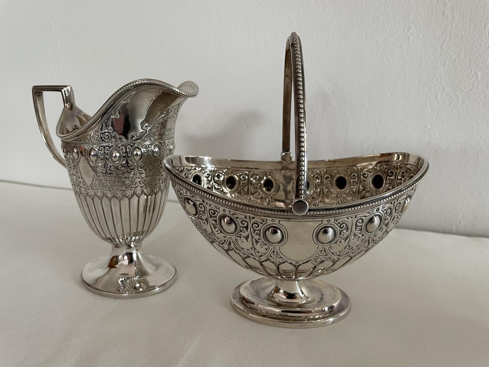 Silver Victorian Sugar & Cream Set (1 of 8)