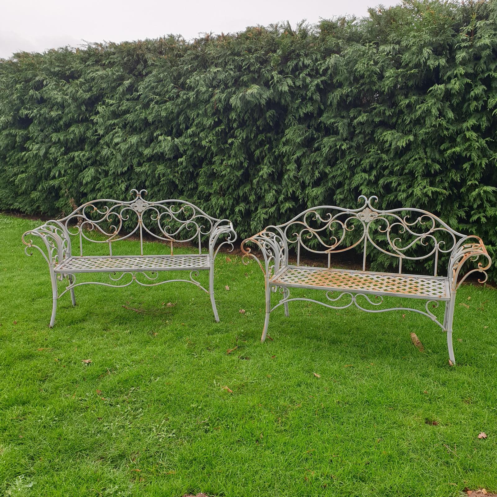 Pair of French Conservatory Benches (1 of 7)