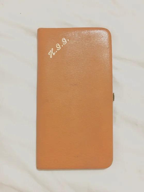 Early - Mid 20th Century Men's Tan Leather Card Case Wallet (1 of 2)