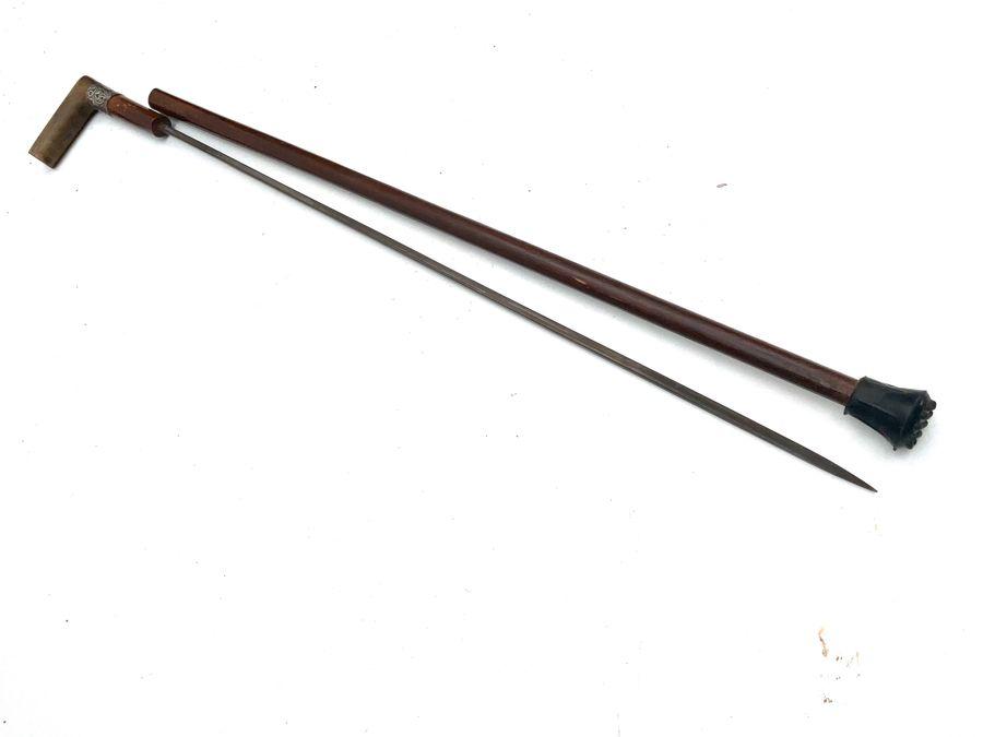 Horned Handle Gentlemans Walking Stick / Sword Stick (1 of 19)