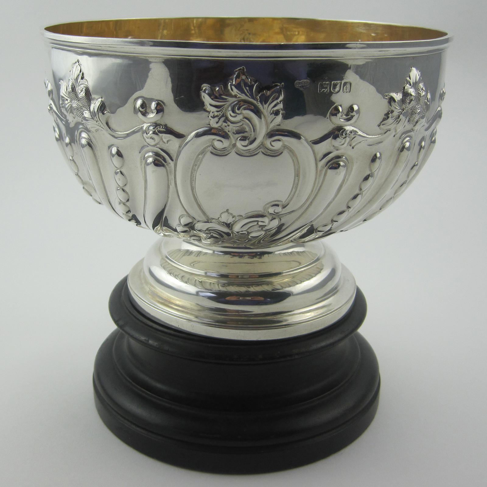 Victorian Sterling Silver Embossed Bowl (1 of 7)
