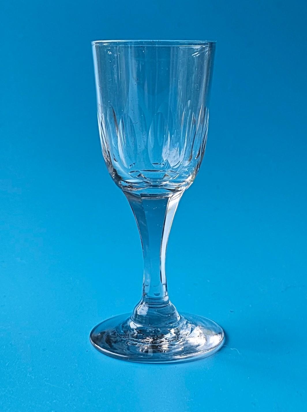 Victorian Hand Blown & Cut Port Glass c.1865 (1 of 5)