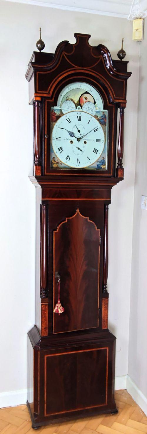 Stunning Georgian Flame Mahogany Longcase Clock (1 of 22)
