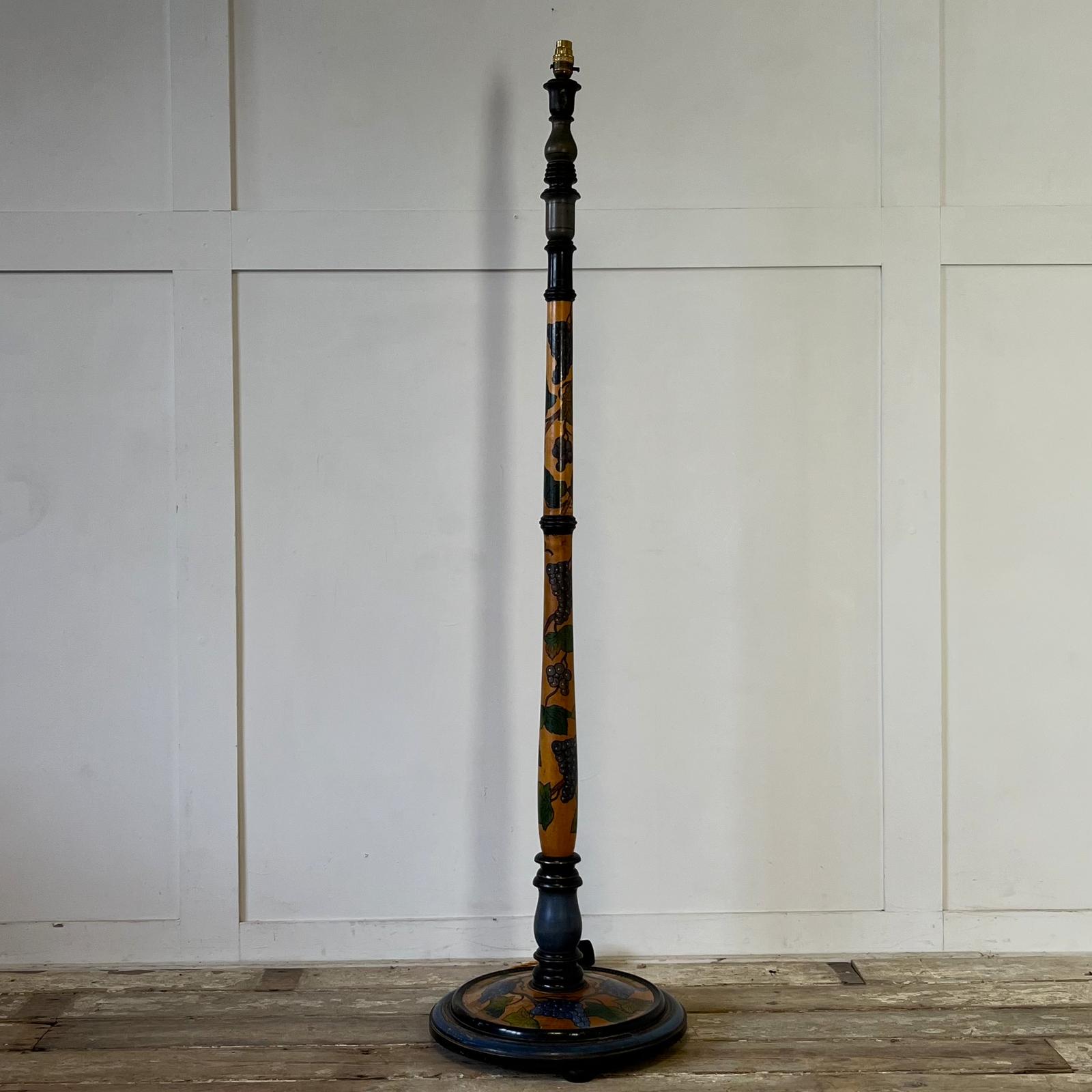 Edwardian Hand Painted Floor Lamp / Standard Lamp (1 of 13) Edwardian Hand Painted Floor Lamp / Standard Lamp (1 of 13)