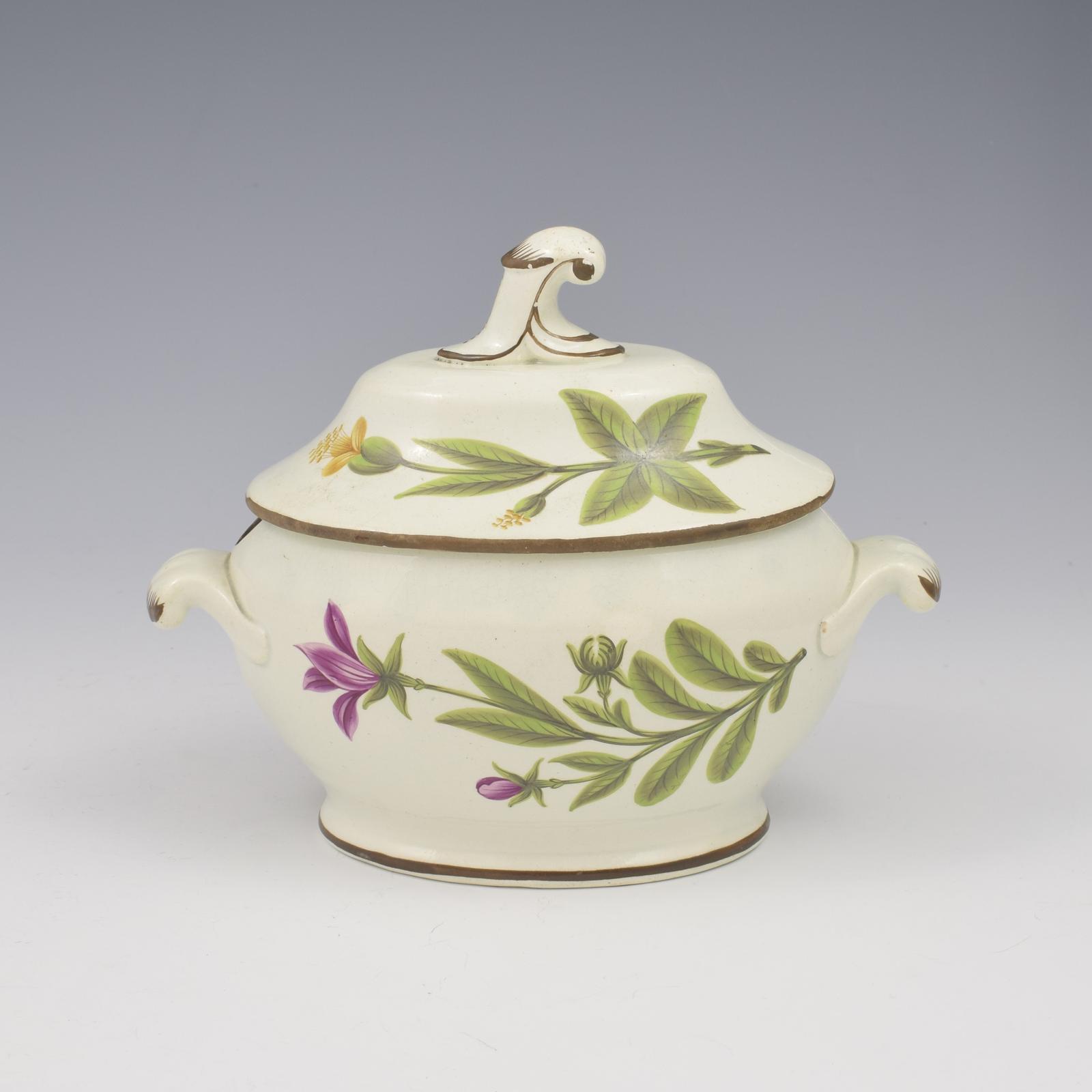 Rare Georgian Swansea Pearlware Botanical Sauce Tureen c.1810 (1 of 14) Rare Georgian Swansea Pearlware Botanical Sauce Tureen c.1810 (1 of 14)