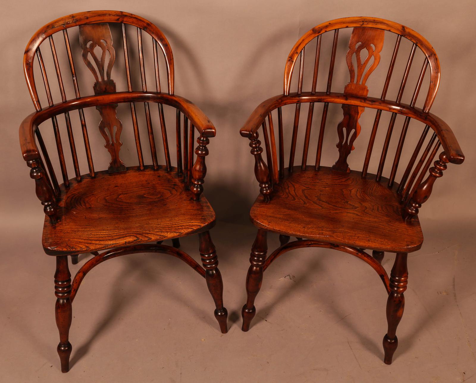Matching Pair of Yew Wood Windsor Chairs Rockley Maker (1 of 12) Matching Pair of Yew Wood Windsor Chairs Rockley Maker (1 of 12)