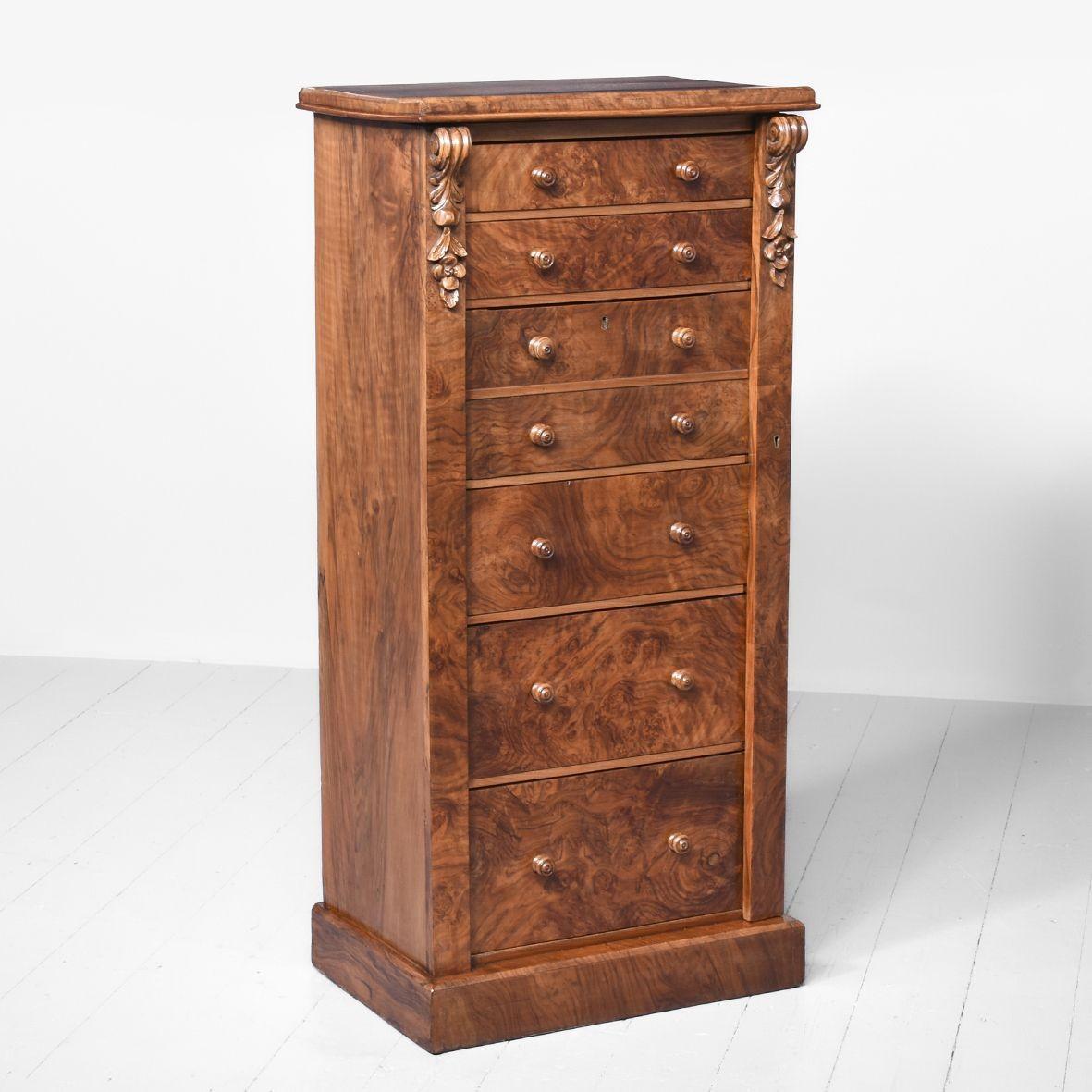 Victorian Burr Walnut Wellington Secretaire Chest (1 of 9) Victorian Burr Walnut Wellington Secretaire Chest (1 of 9)