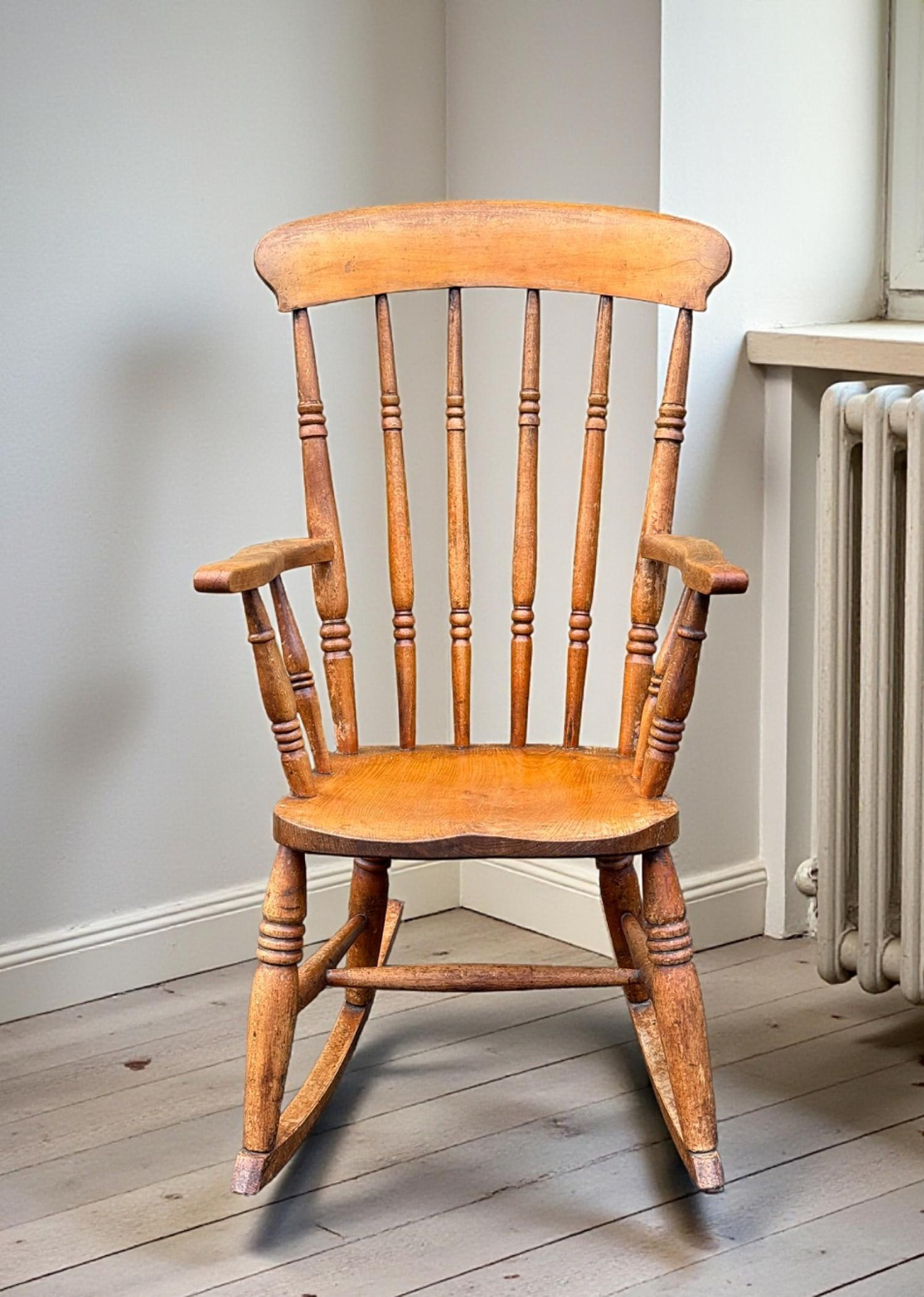 Antique Windsor Rocking Chair Stamped WMW (1 of 14) Antique Windsor Rocking Chair Stamped WMW (1 of 14)