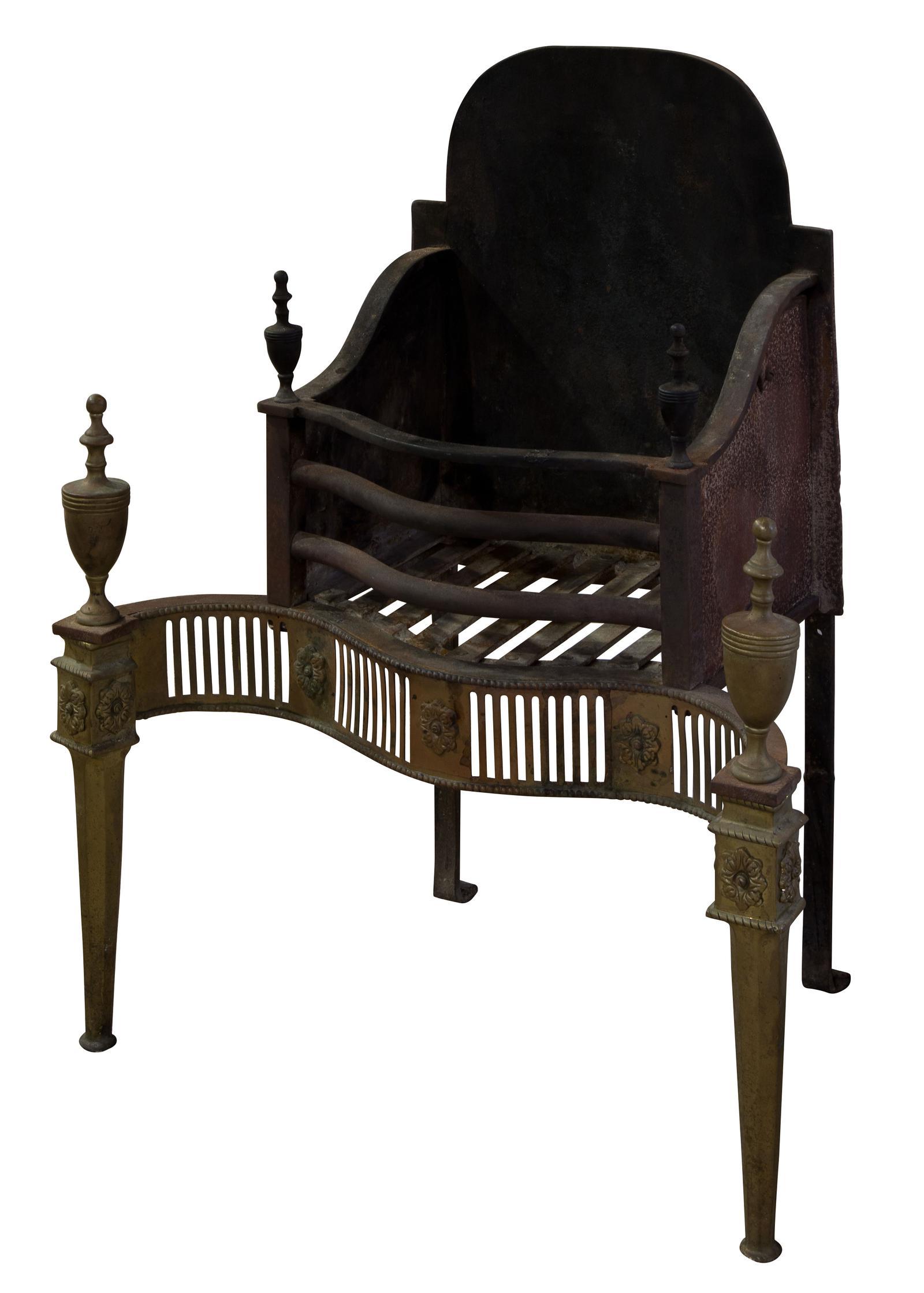 Brass George III Style Fire Basket c.1900 (1 of 5) Brass George III Style Fire Basket c.1900 (1 of 5)