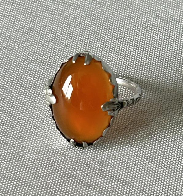 Art Nouveau Silver & Carnelian Dress Ring (1 of 6) Art Nouveau Silver & Carnelian Dress Ring (1 of 6)