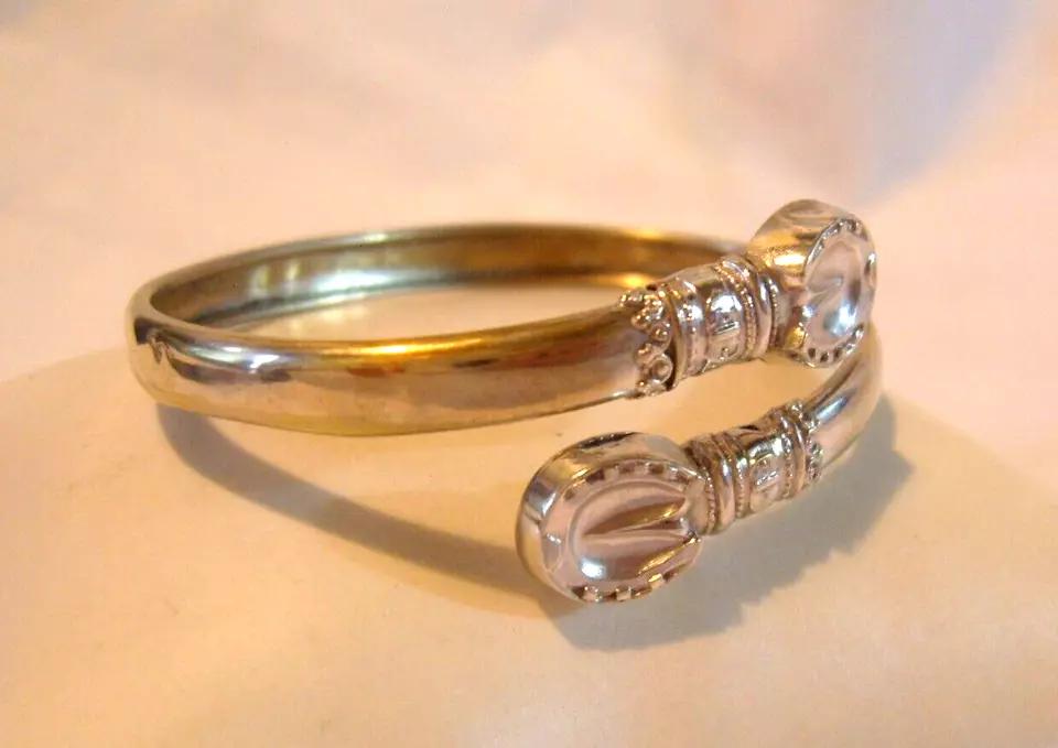 Victorian Bracelet Silver Horse Hooves Equestrian 1890s 6 1/2" Length (1 of 13)