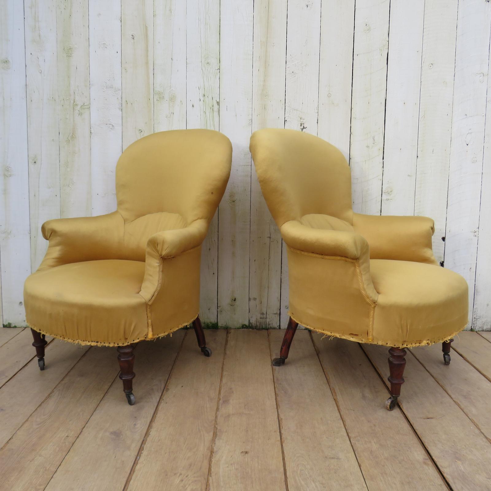Pair of Antique Napoleon III Armchairs (1 of 9) Pair of Antique Napoleon III Armchairs (1 of 9)
