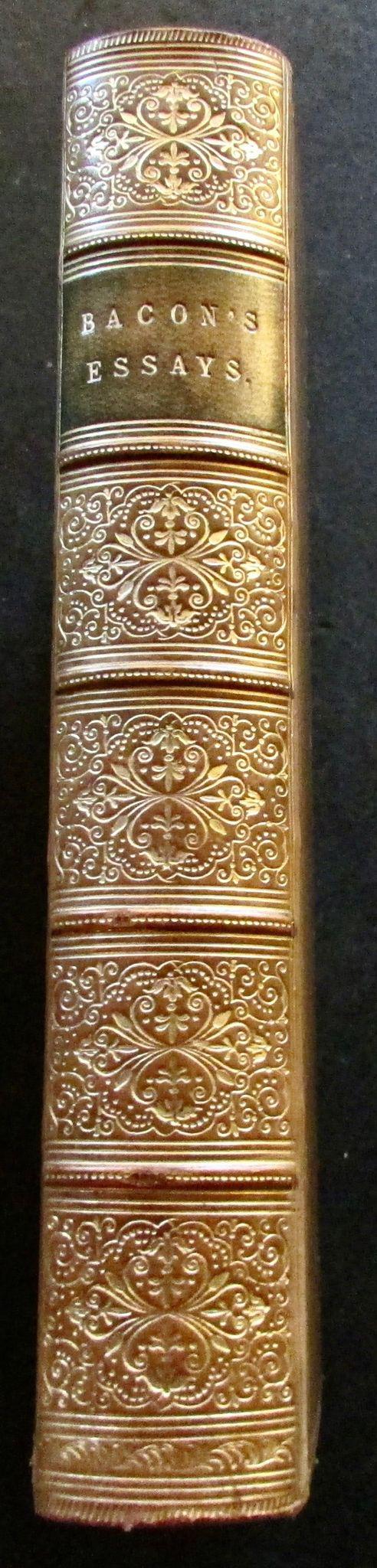 1864 The Essay's of Francis Bacon + Annotations Liverpool School Prize Binding (1 of 4)