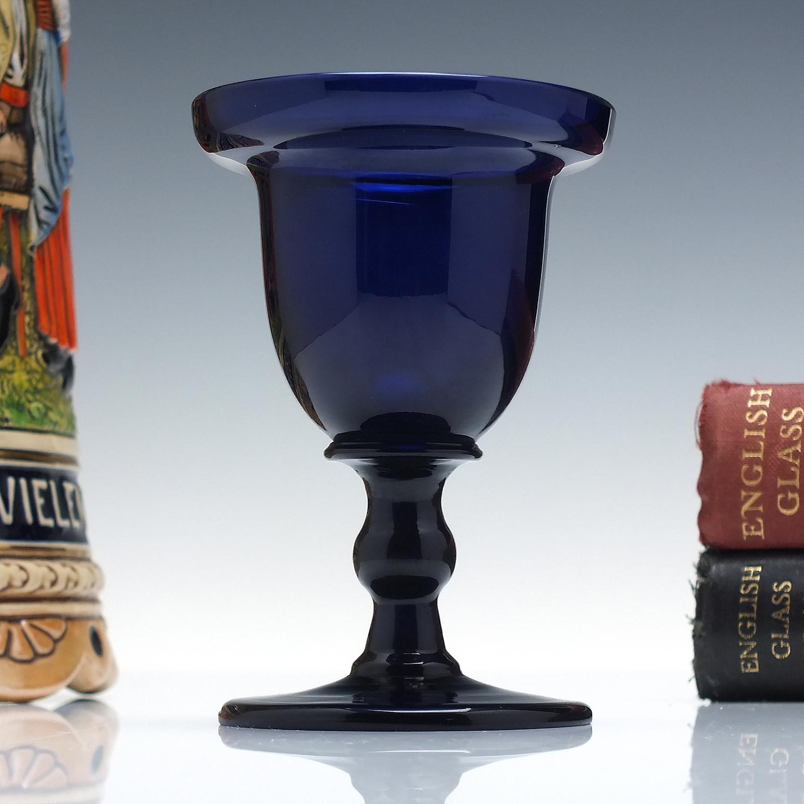 Rare Antique Georgian Bristol Blue Glass Egg Cup c.1800 (1 of 4)