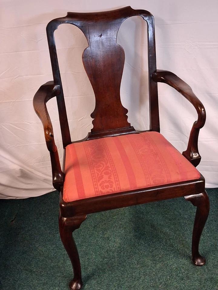 Antique Queen Anne Style Chair (1 of 8)