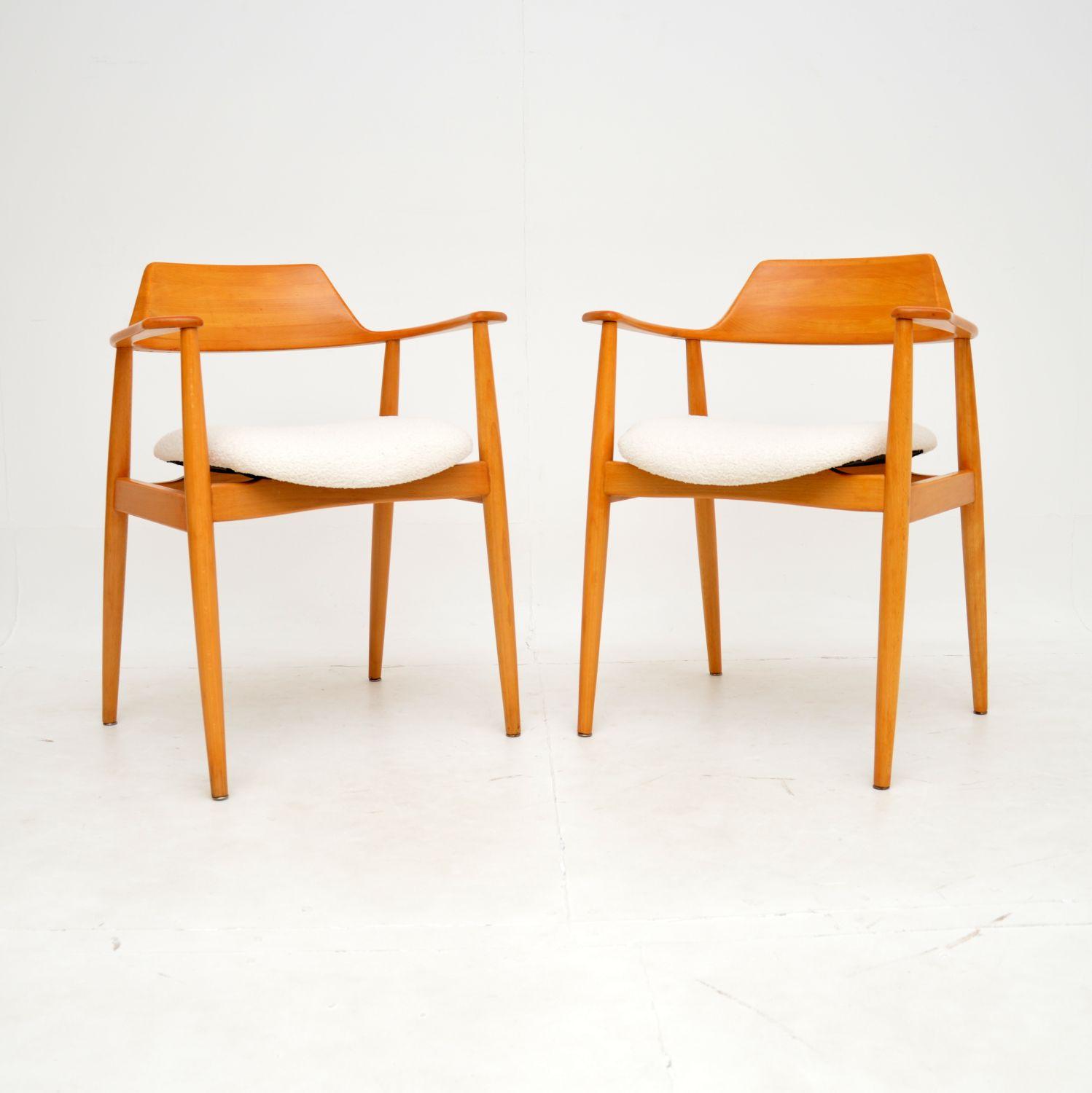 1960s Pair of Danish Vintage Cherry Wood Armchairs (1 of 10) 1960s Pair of Danish Vintage Cherry Wood Armchairs (1 of 10)