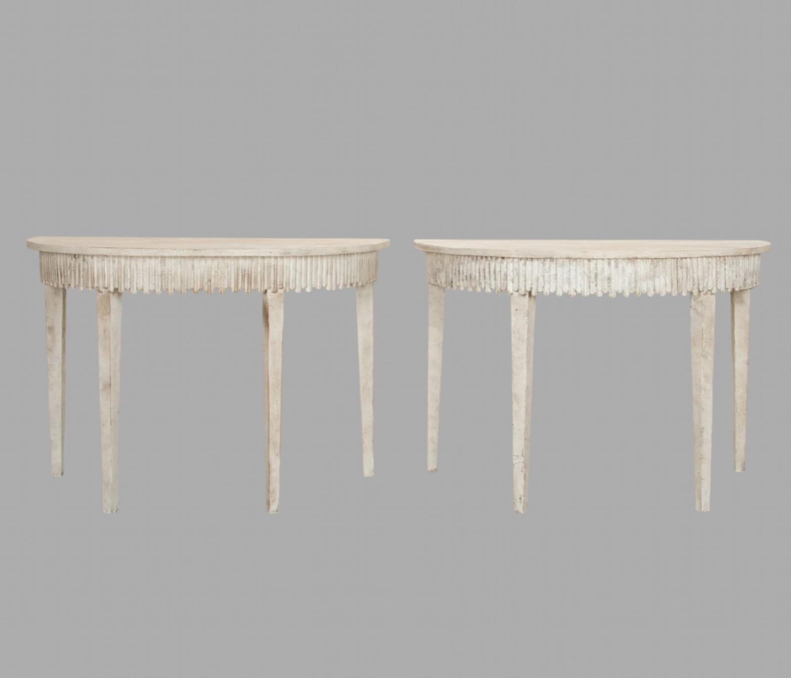 Pair of Attractive D Shaped 19th Century Console Tables (1 of 5) Pair of Attractive D Shaped 19th Century Console Tables (1 of 5)