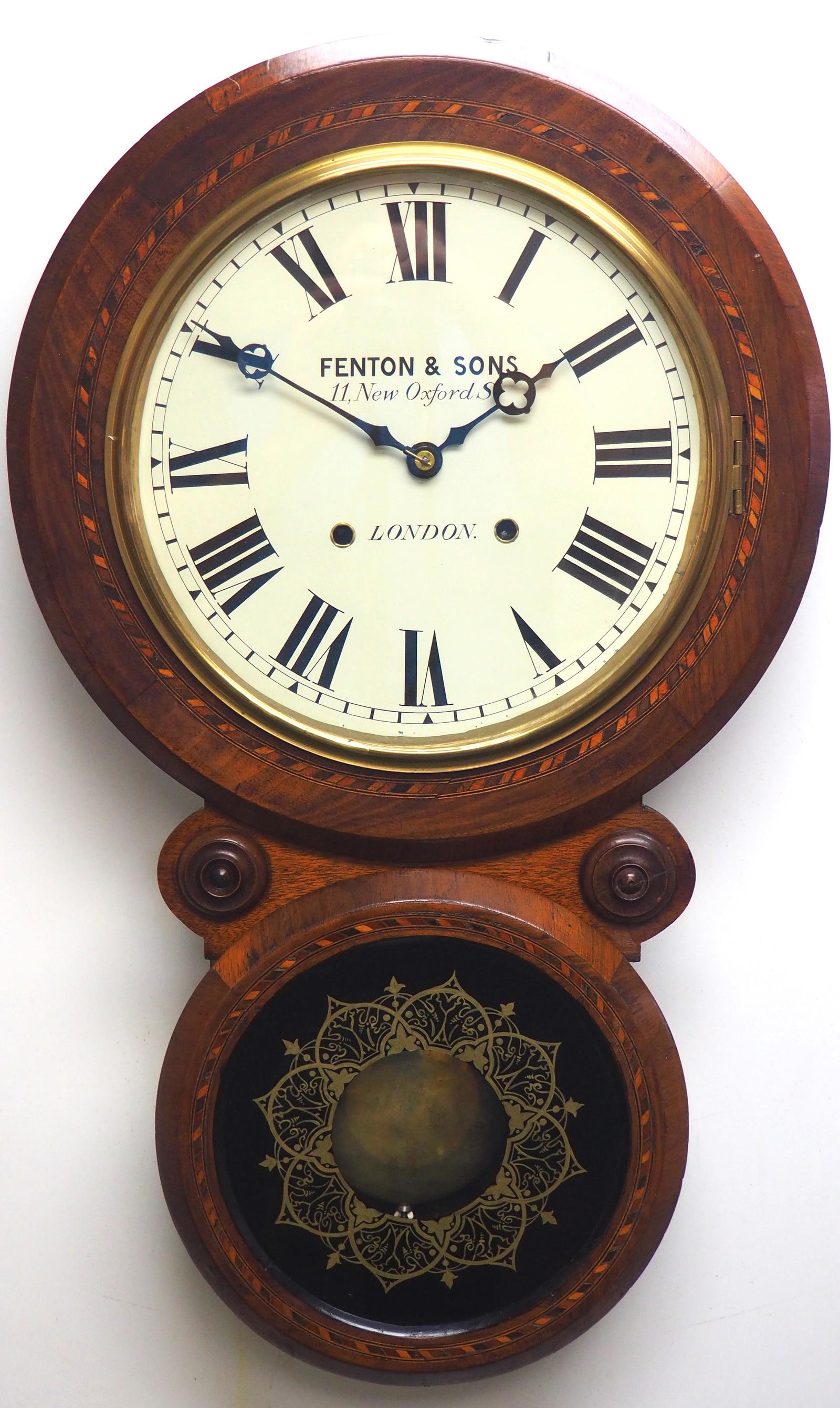 Antique Drop Dial Wall Clock - Walnut 8-Day Striking Wall Clock (1 of 12) Antique Drop Dial Wall Clock - Walnut 8-Day Striking Wall Clock (1 of 12)