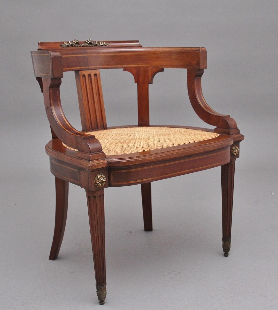 19th Century French Mahogany Desk Chair (1 of 10) 19th Century French Mahogany Desk Chair (1 of 10)