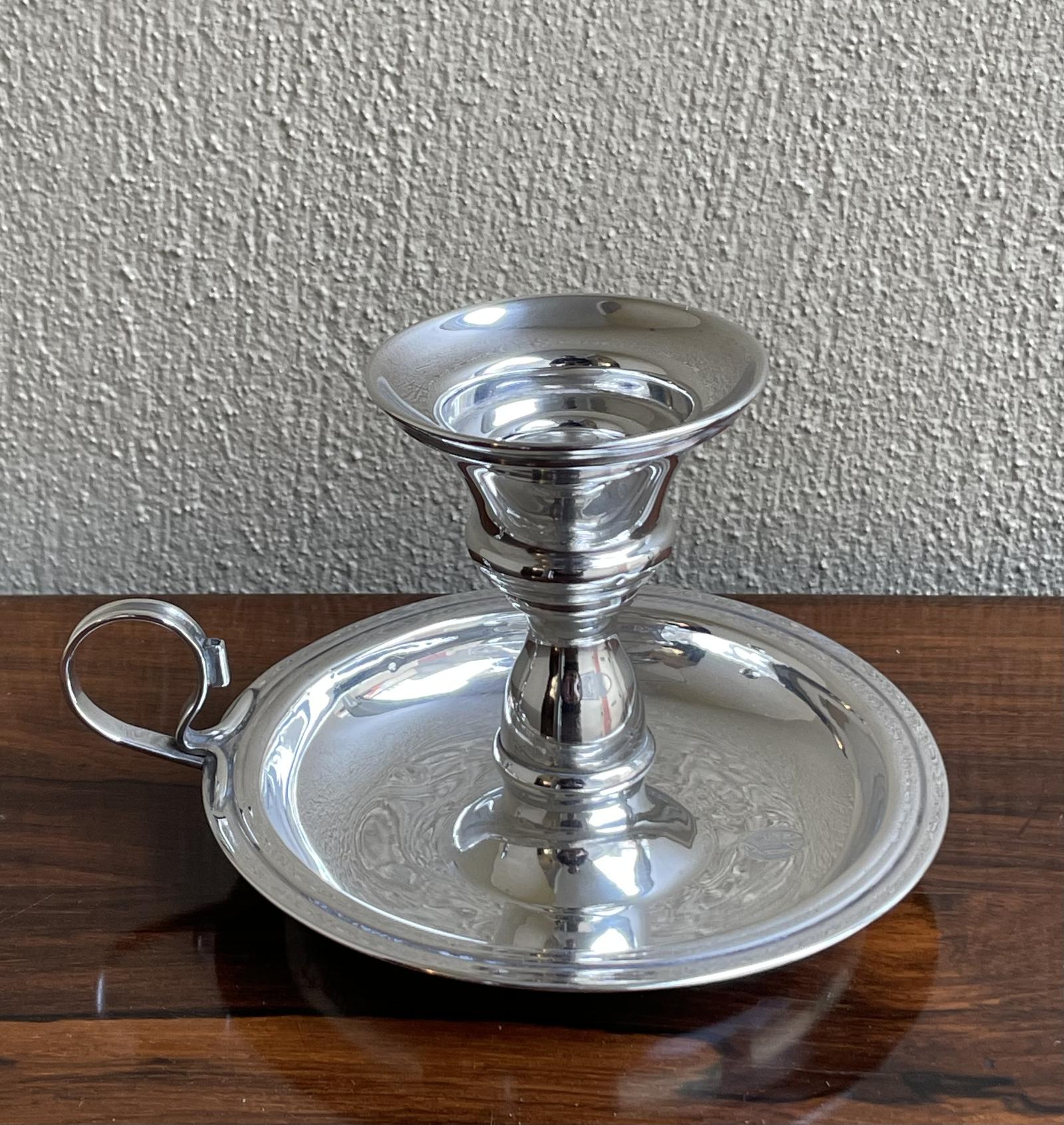Large Edwardian Silver Chamberstick, Mappin & Webb (1 of 7)
