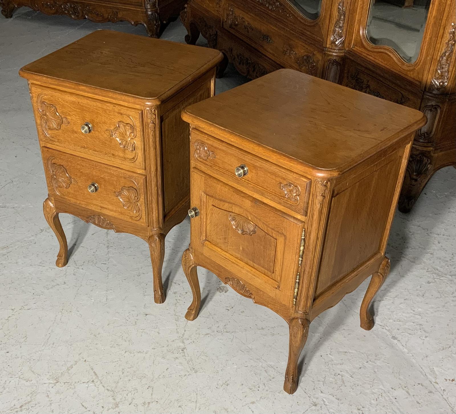 Pair of French Oak Bedside Cabinets (1 of 6) Pair of French Oak Bedside Cabinets (1 of 6)