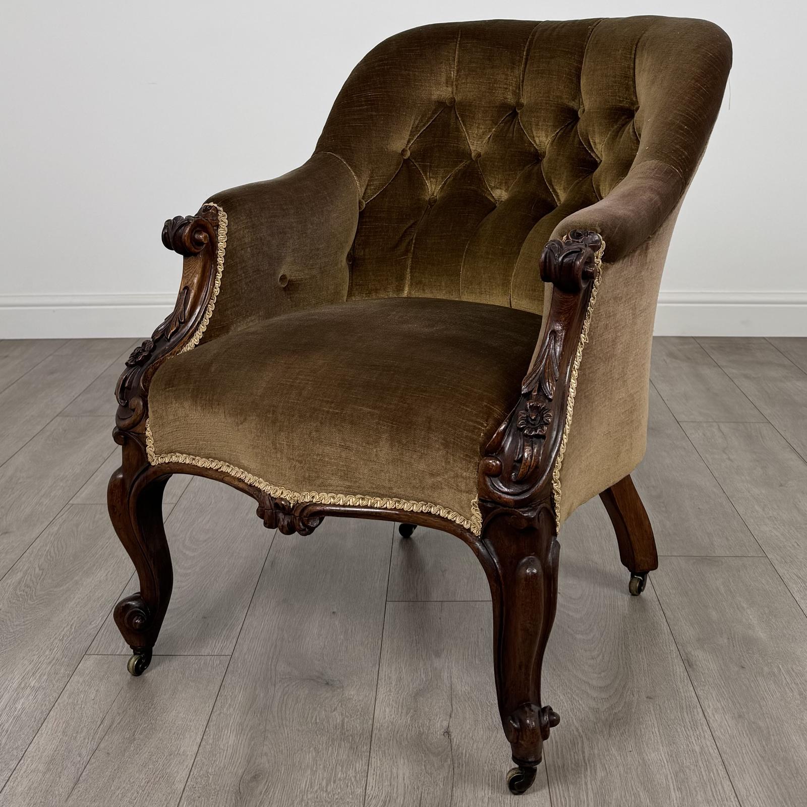 Antique 19th Century Good Quality Tub Chair In Oak (1 of 12)